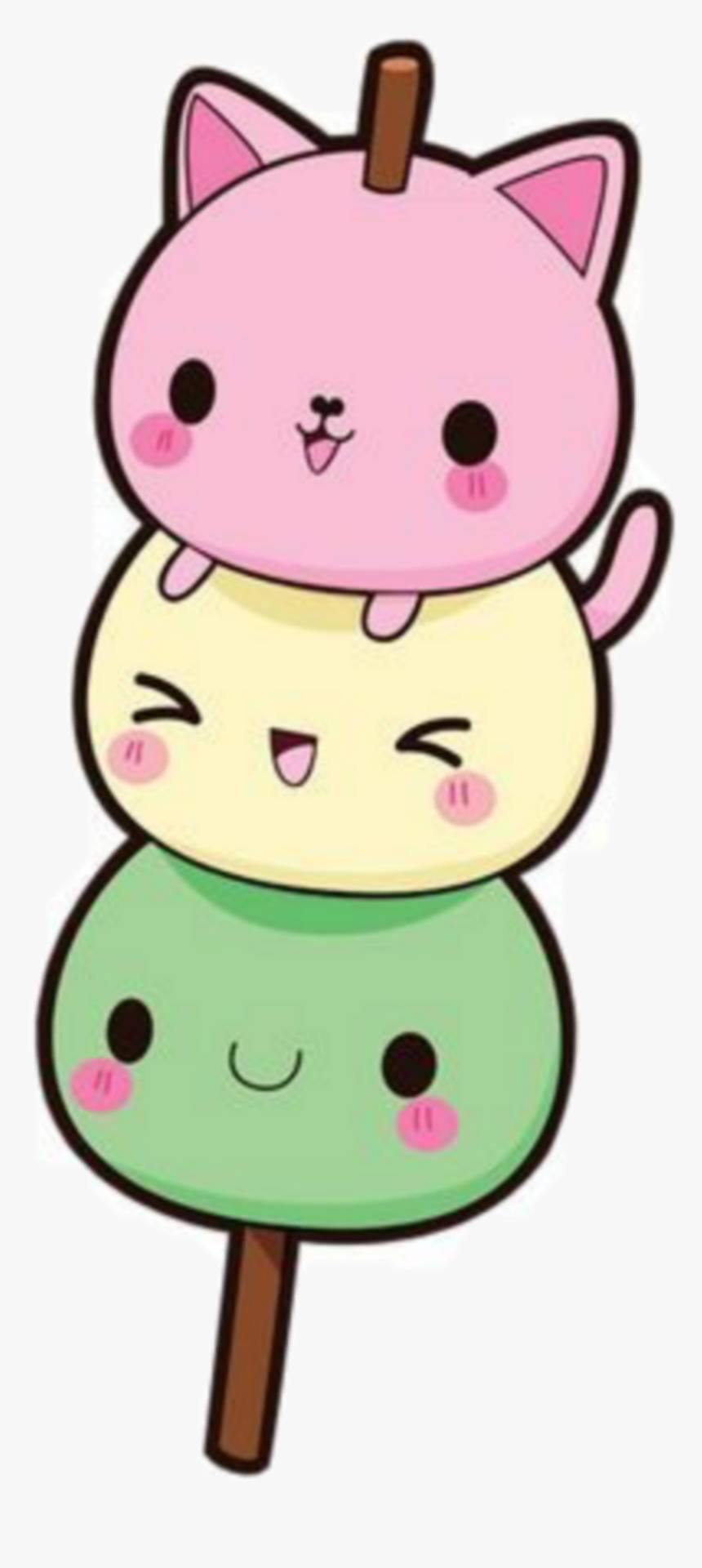 Kawaii Sevimli Hayvanlar Mochi Duvar Kağıdı