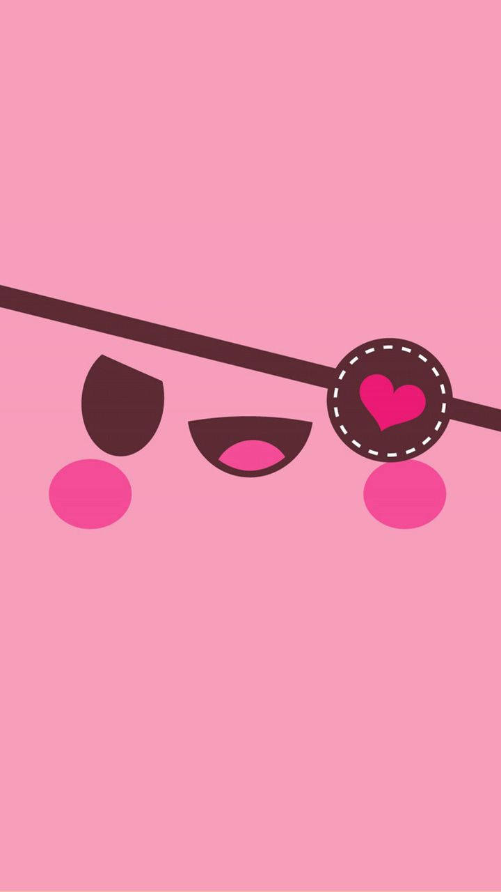 Kawaii Sevimli Kız Göz Bandı Duvar Kağıdı