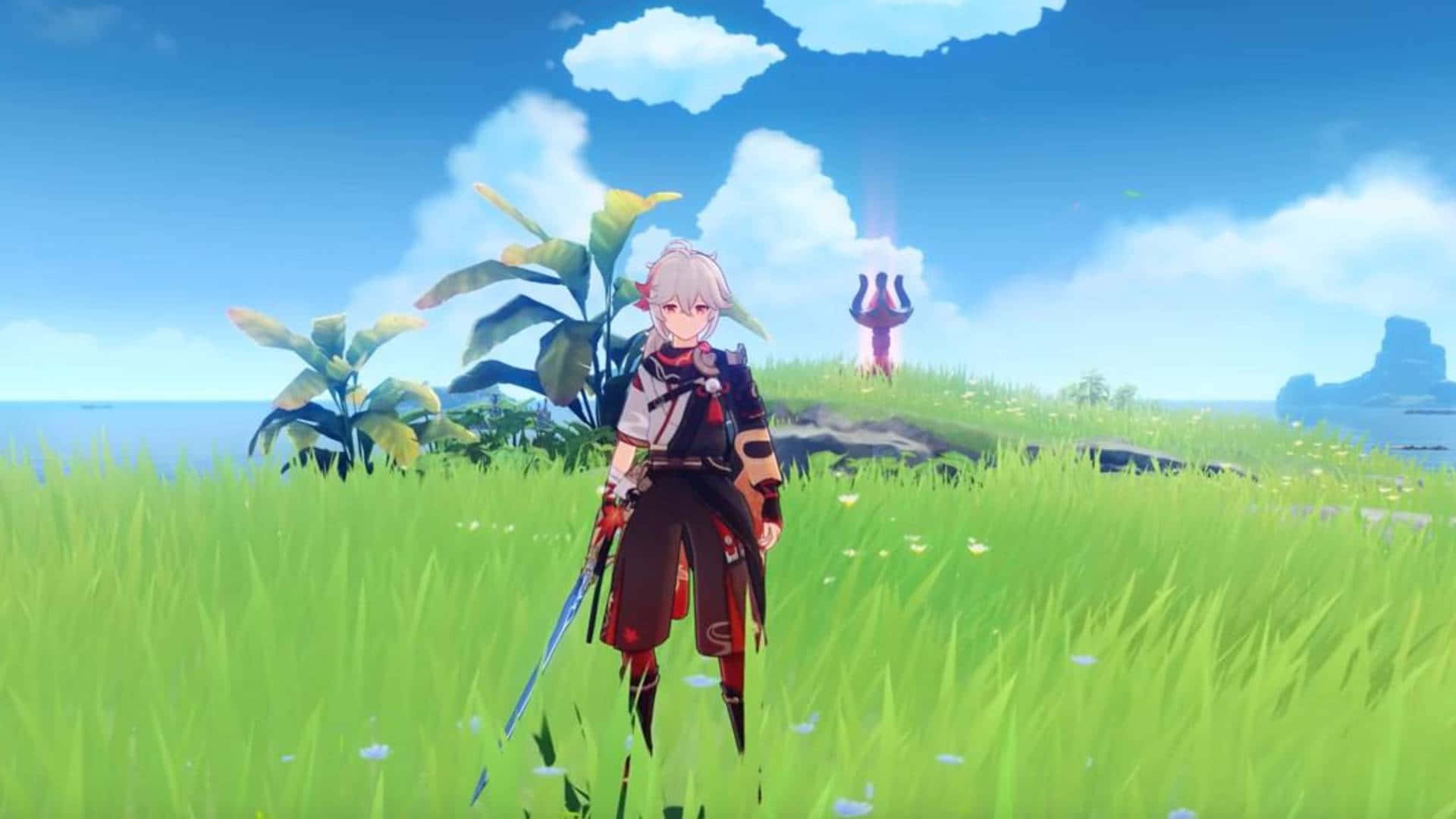 Kazuha Genshin Impact Anime Oğlan Resmi Duvar Kağıdı