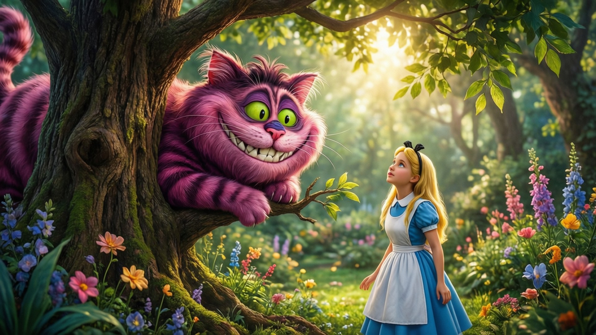 Kedi ve Alice Duvar Kağıdı
