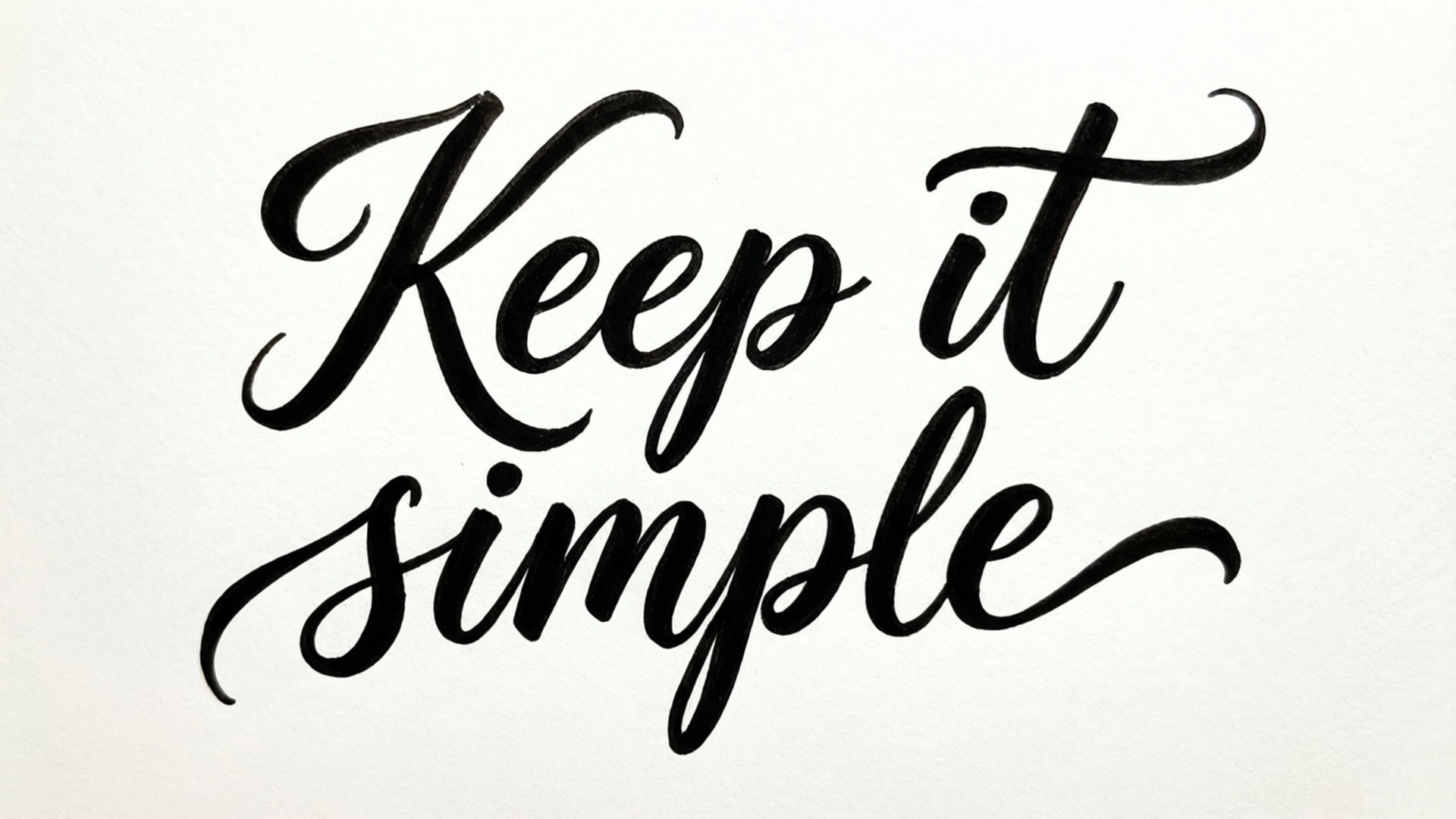 Keep It Simple Yazısı Duvar Kağıdı