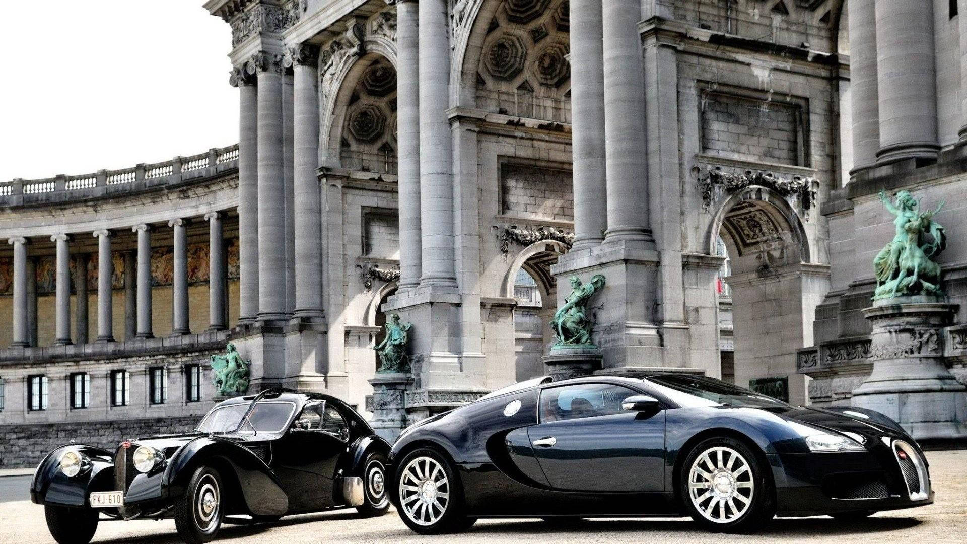 Kemerli Yolda Park Halindeki Bugatti Veyron Duvar Kağıdı