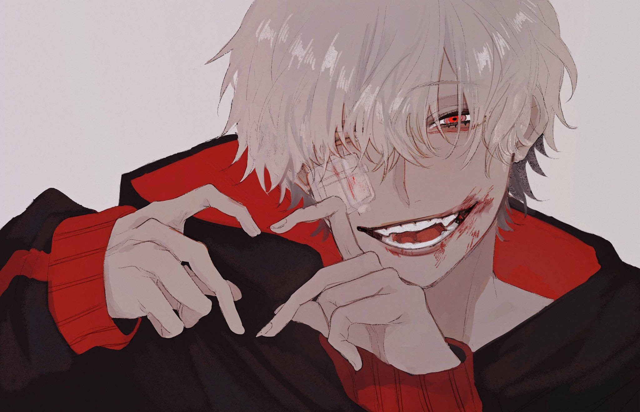 Ken Kaneki Sert Anime Profil Fotoğrafı Duvar Kağıdı