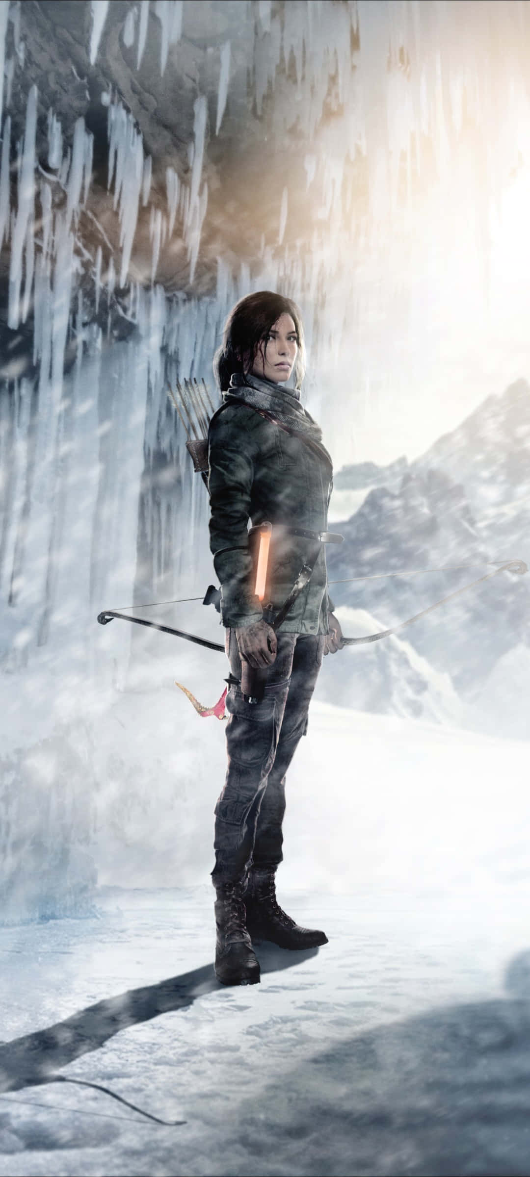 Kendi yolunda maceraya atıl ve Lara Croft gibi korkusuz ol, Tomb Raider iPhone 5s ile. Duvar Kağıdı