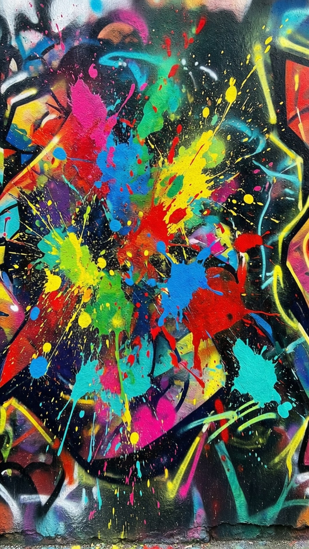 Kentsel Grafiti Sıçraması Duvar Kağıdı