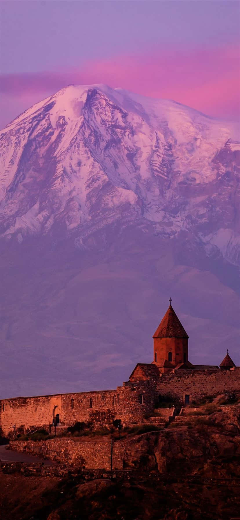 Khor Virap Mor Estetik Fotoğraf Duvar Kağıdı