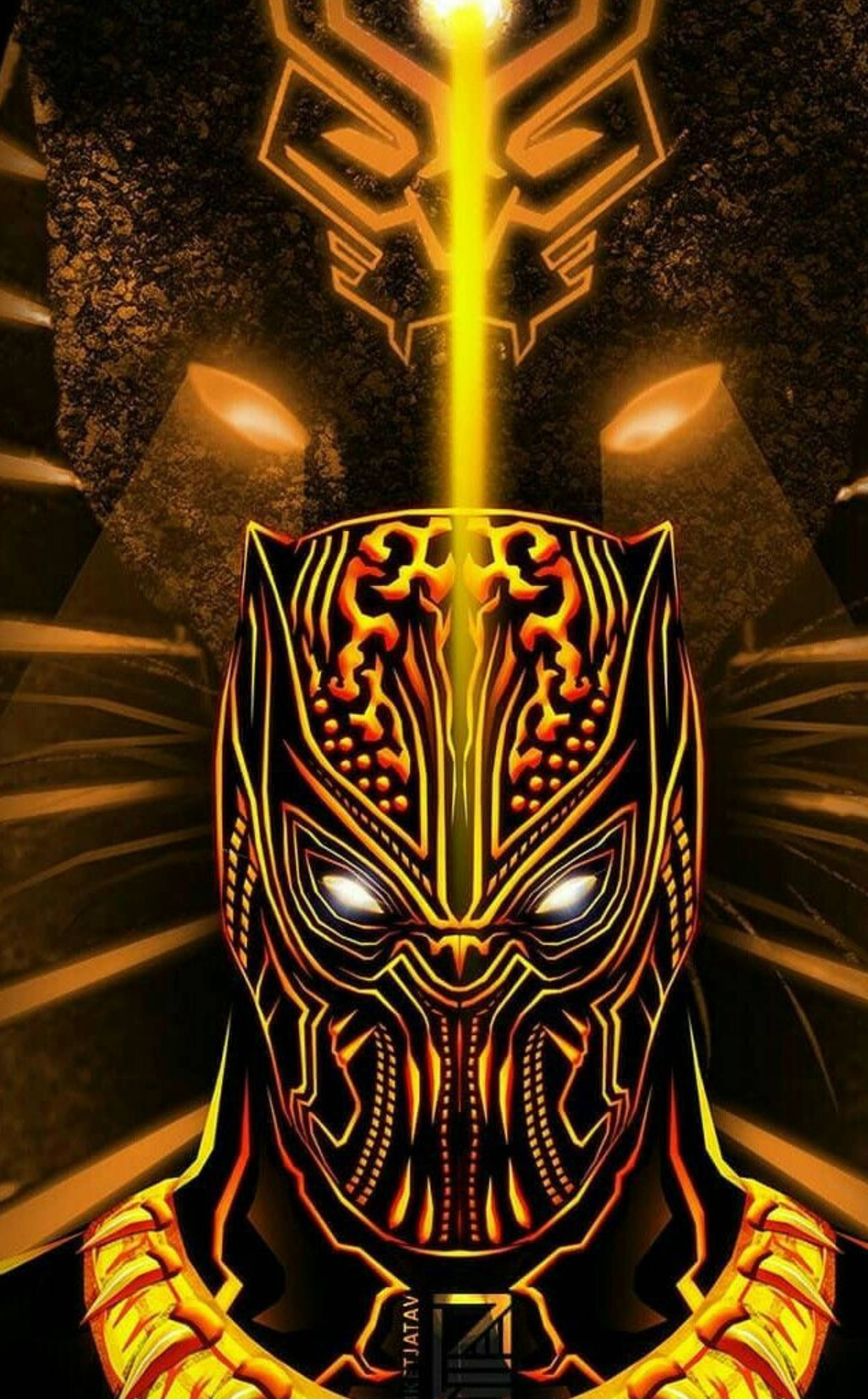 Killmonger Jaguar Sanatı Duvar Kağıdı