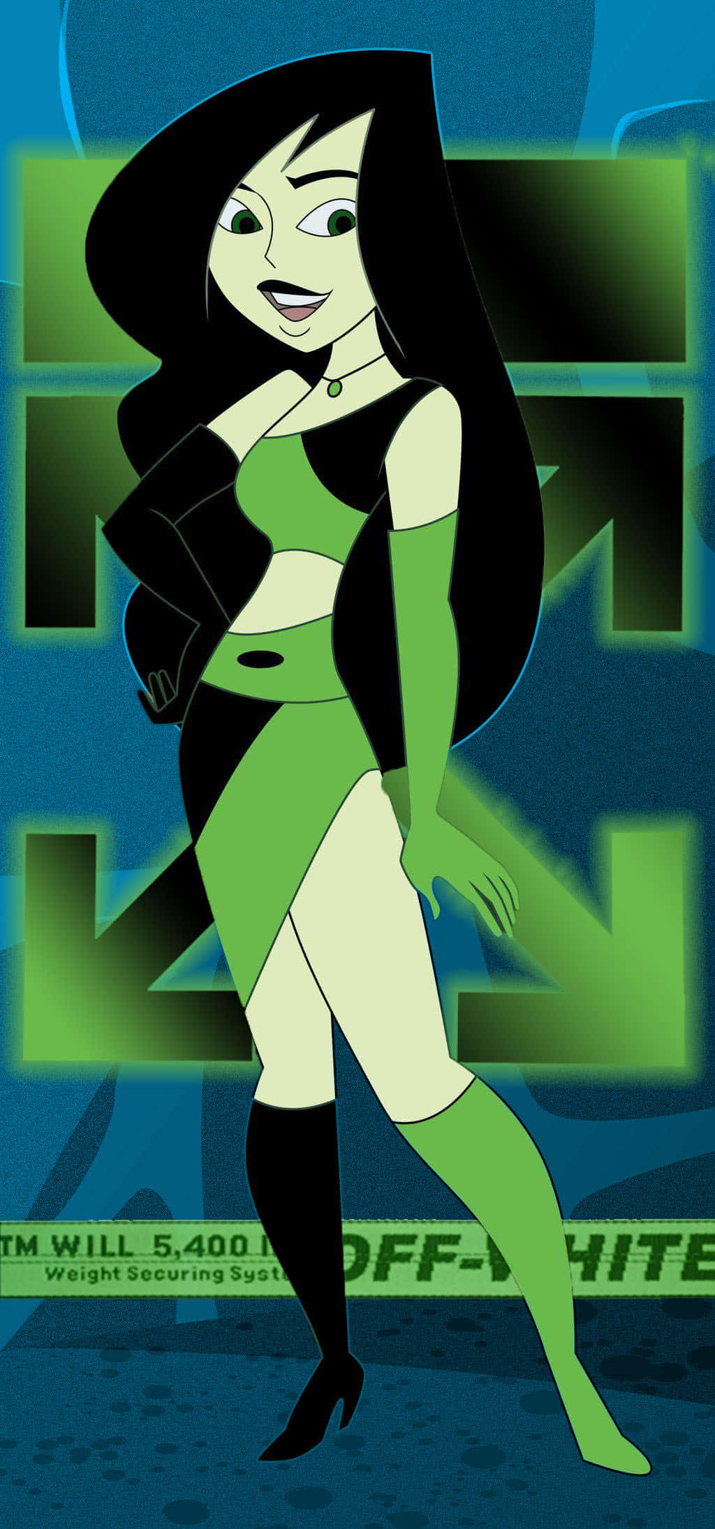 Kim Possible Shego Off White iPhone Duvar Kağıdı