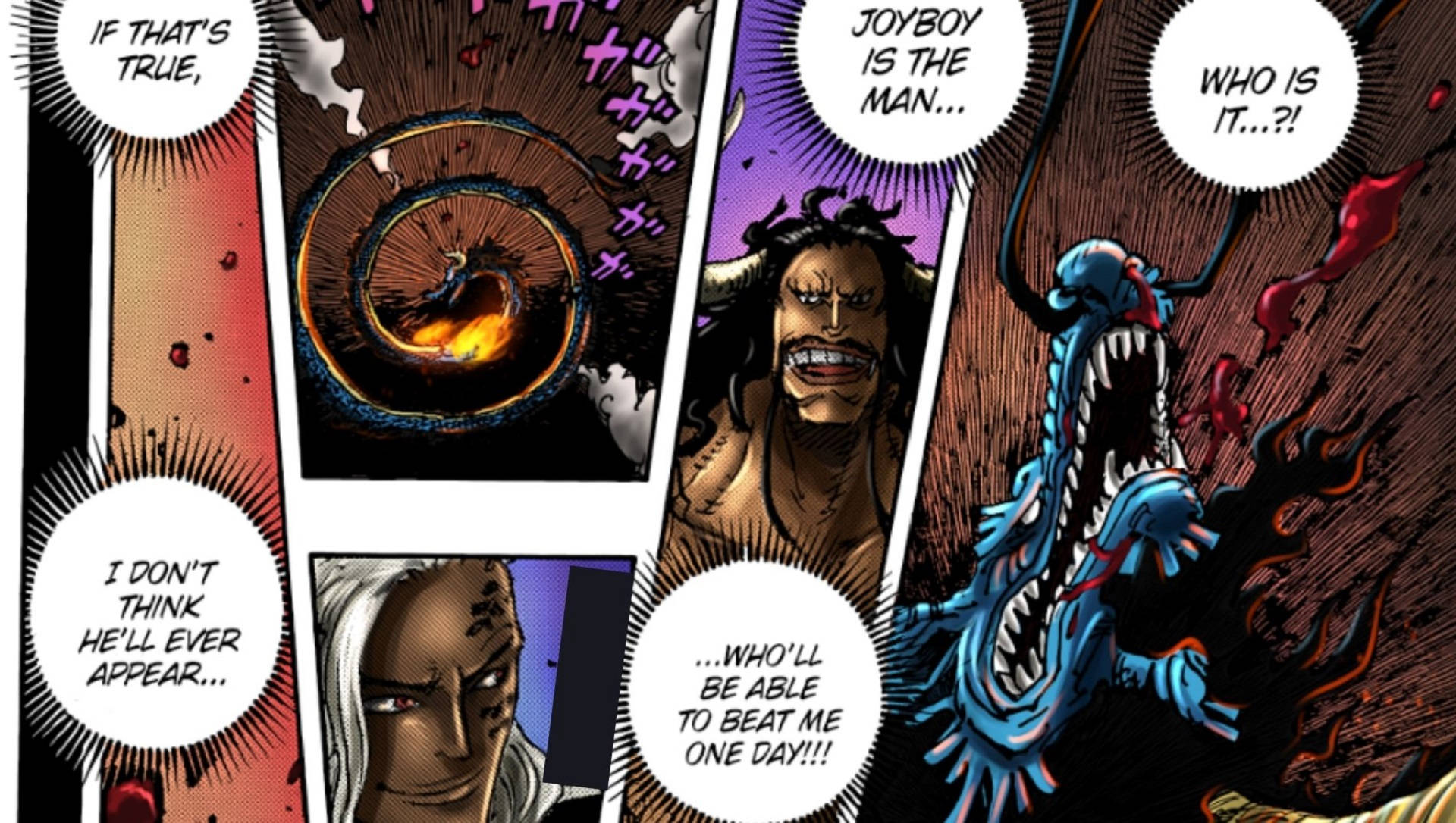King ve Kaido Manga Paneli Duvar Kağıdı