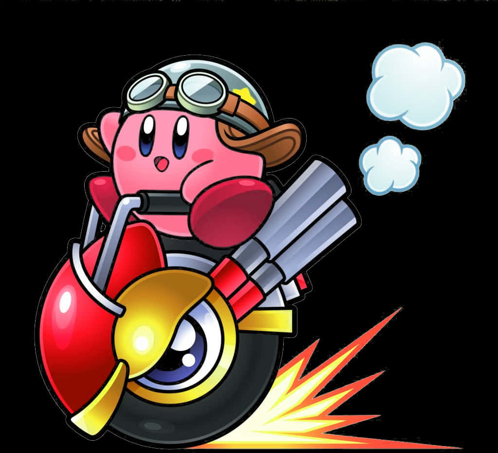 Kirby Motosiklet Sürüyor Duvar Kağıdı