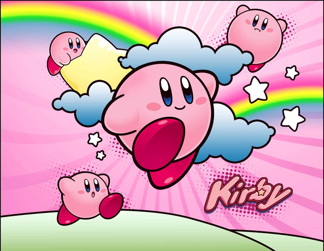 Kirby, neşeli krempuf Duvar Kağıdı