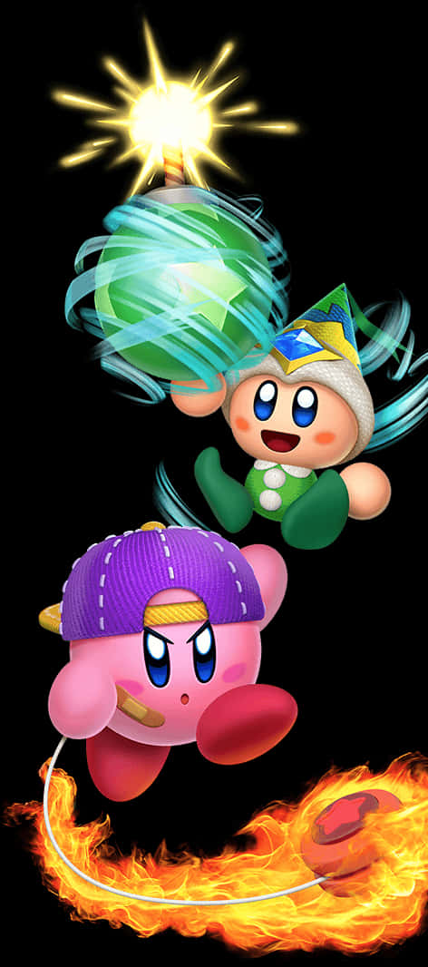 Kirby ve Arkadaşları Elemental Güçler Duvar Kağıdı