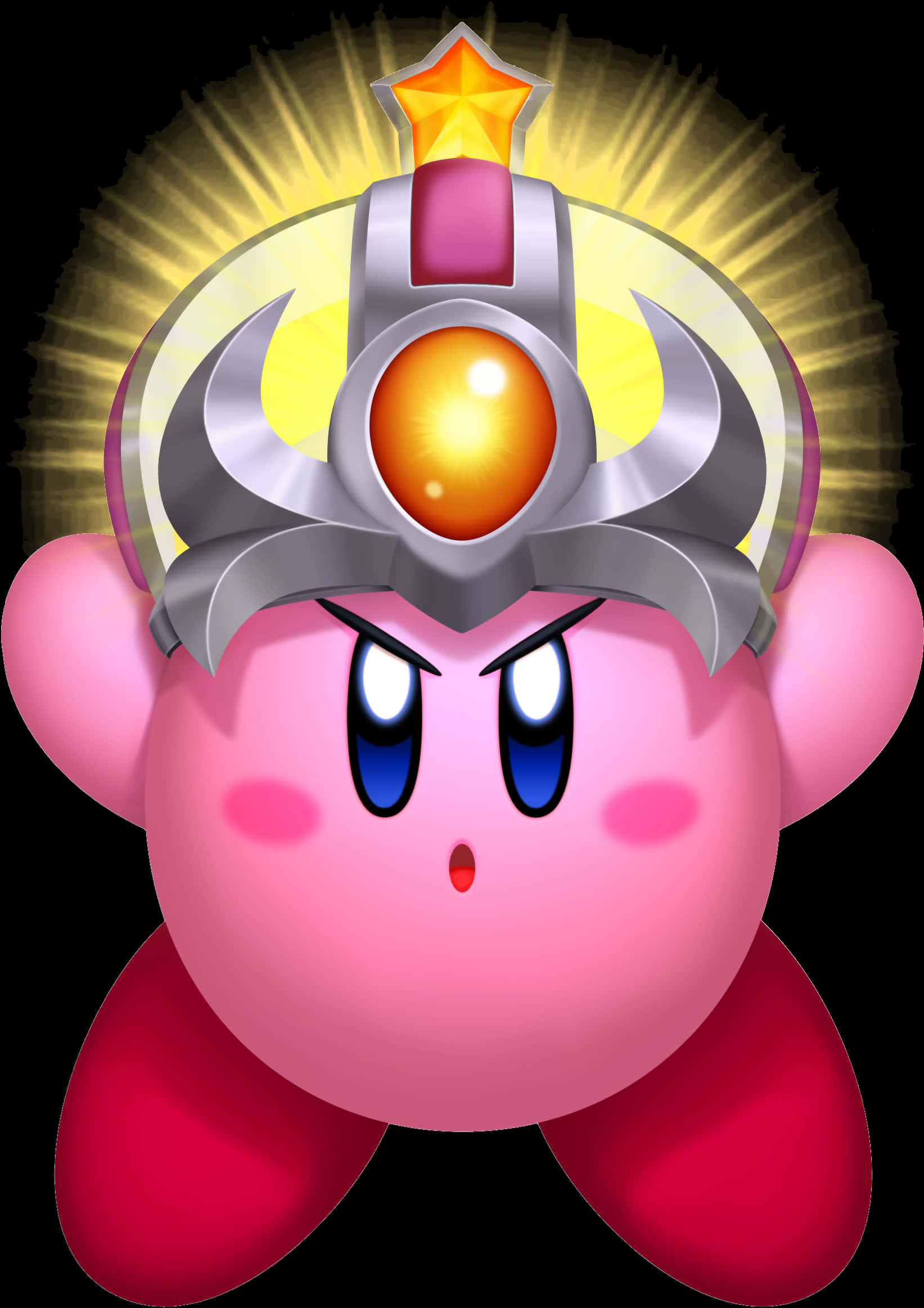 Kirby Yıldız Asası Kaskı ile Duvar Kağıdı