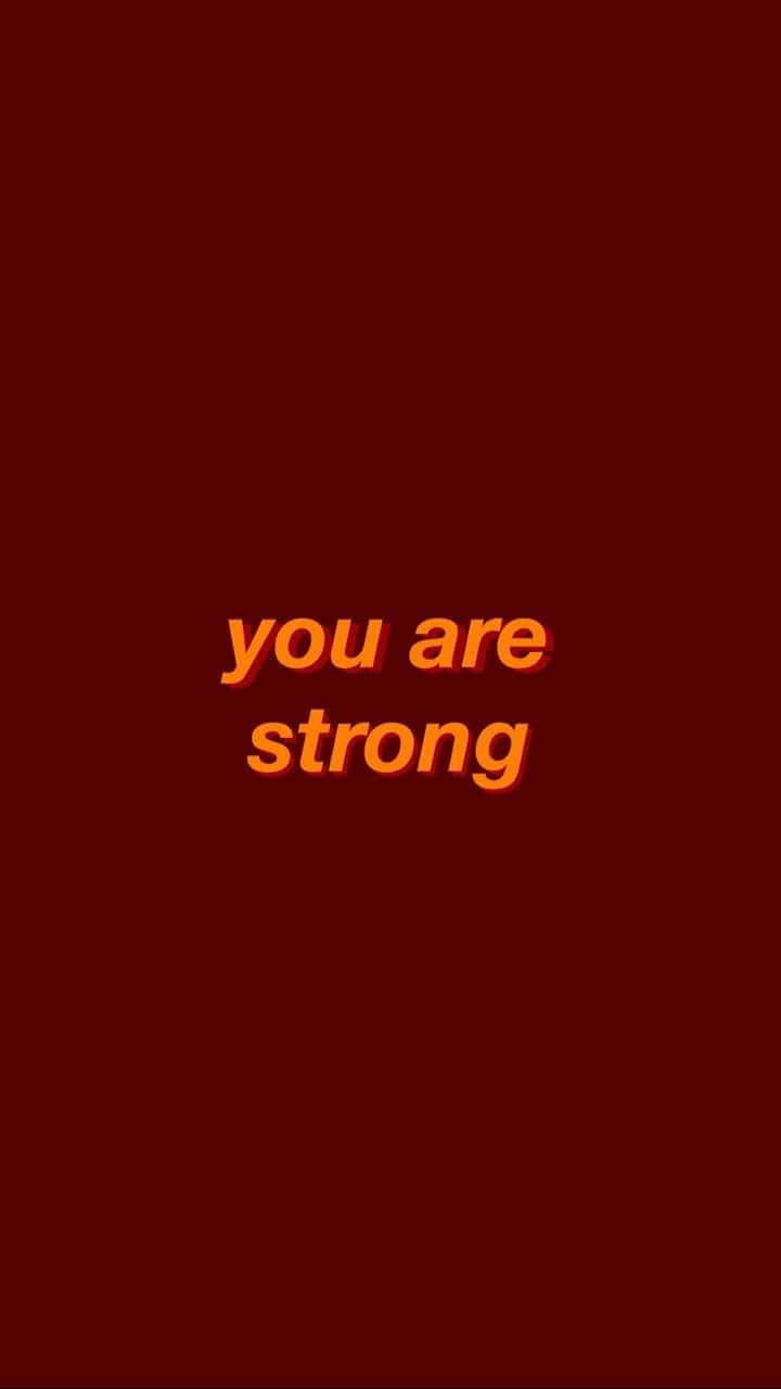 Kırmızı Estetik Tumblr Güçlüsün Duvar Kağıdı
