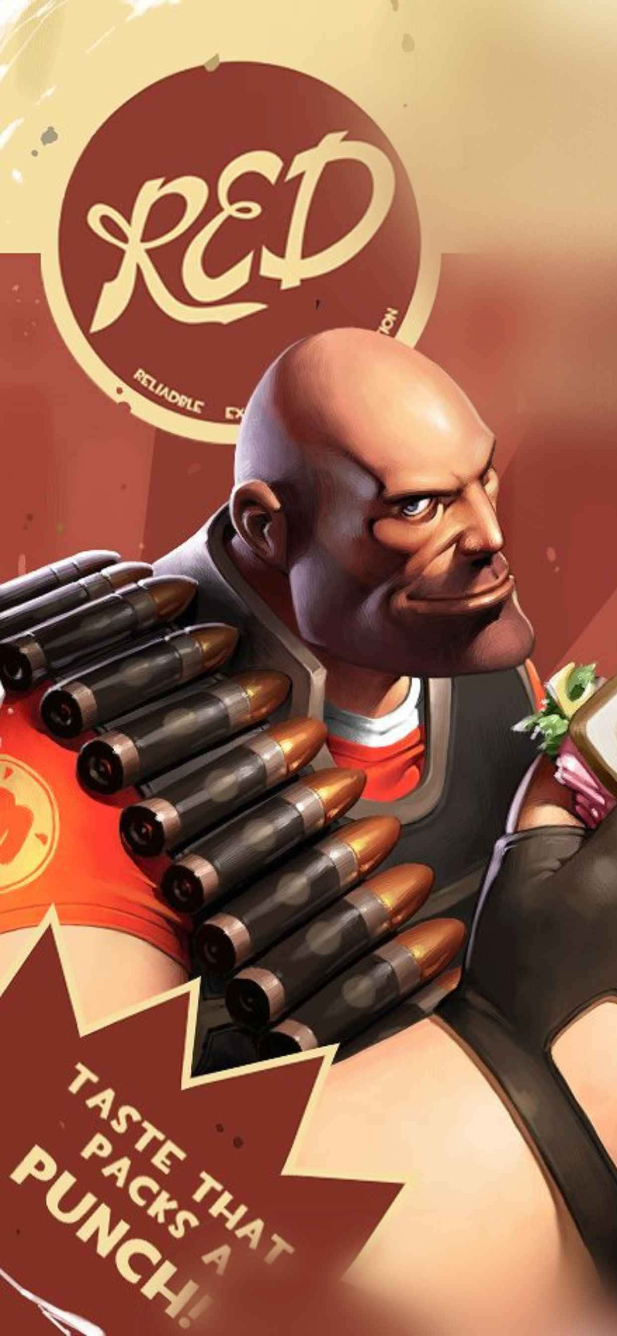 Kırmızı Heavy Karakteri iPhone Xs Max Team Fortress 2 Duvar Kağıdı