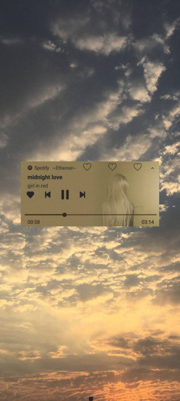 Kırmızı Müzik Estetiğinde Büyüleyici Kız Duvar Kağıdı