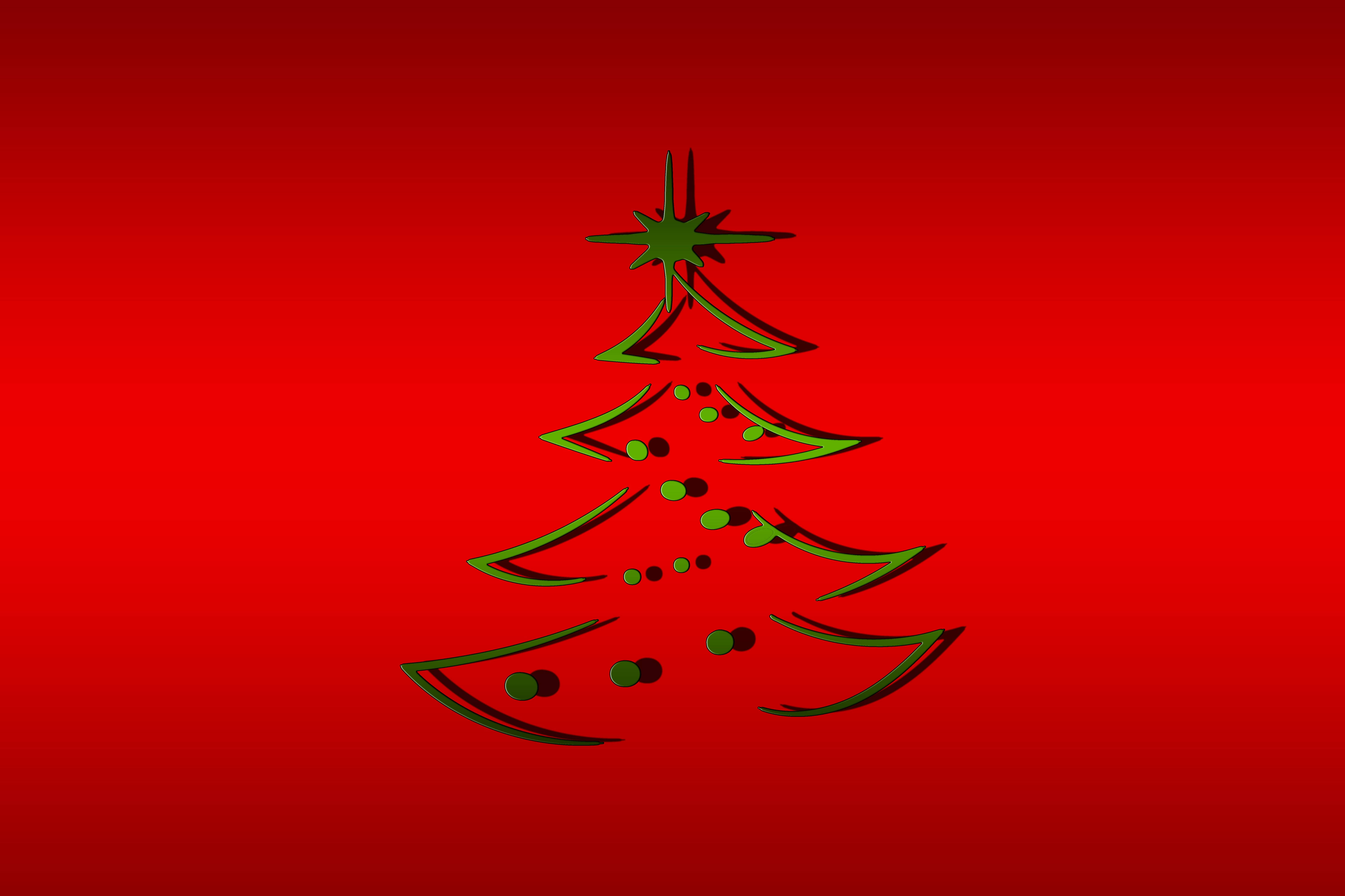 Kırmızı Noel Ağacı Grafiği Duvar Kağıdı