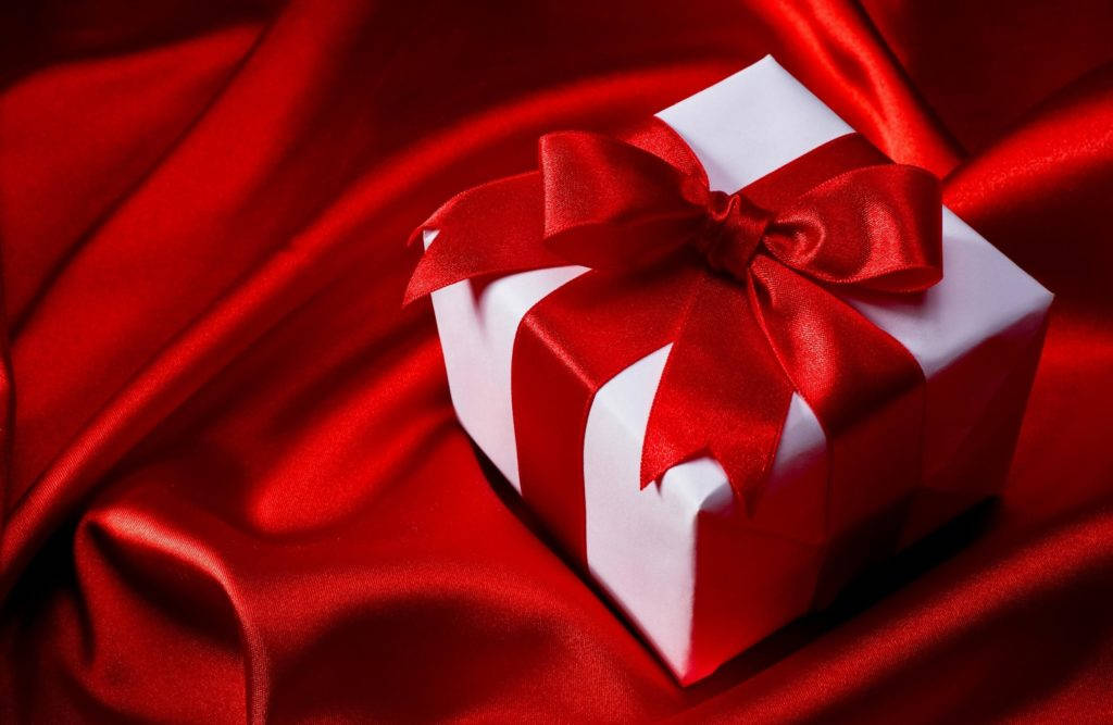 Kırmızı Noel Hediyesi Duvar Kağıdı