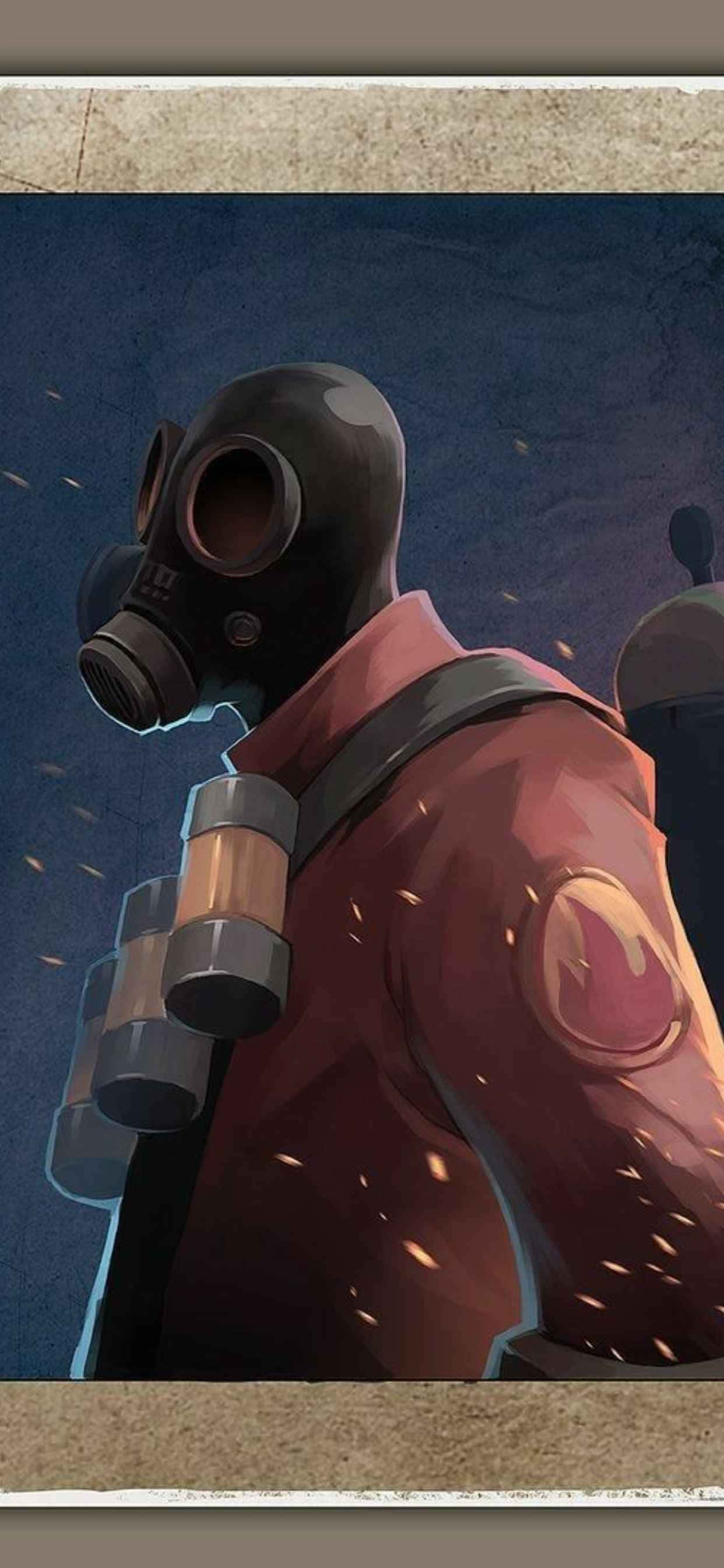 Kırmızı Piromanyak Karakteri iPhone Xs Max Team Fortress 2 Arka Planı Duvar Kağıdı