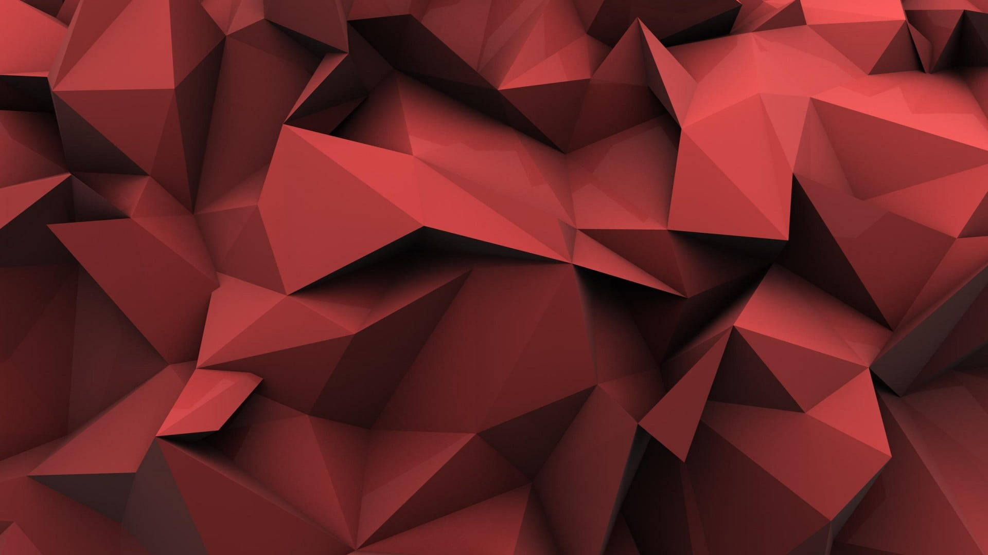 Kırmızı Soyut Çokgenlerin Geometrisini Keşfetmek Duvar Kağıdı