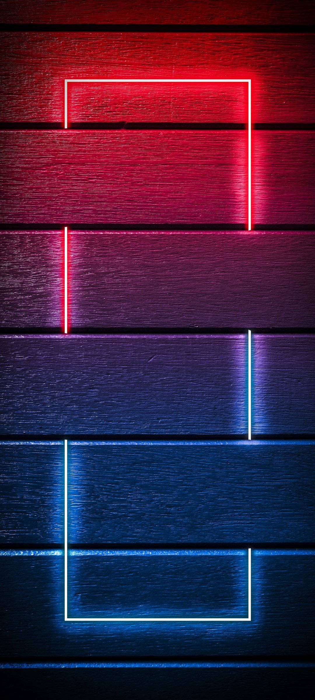 Kırmızı ve Mavi Neon Işık Duvarı Duvar Kağıdı