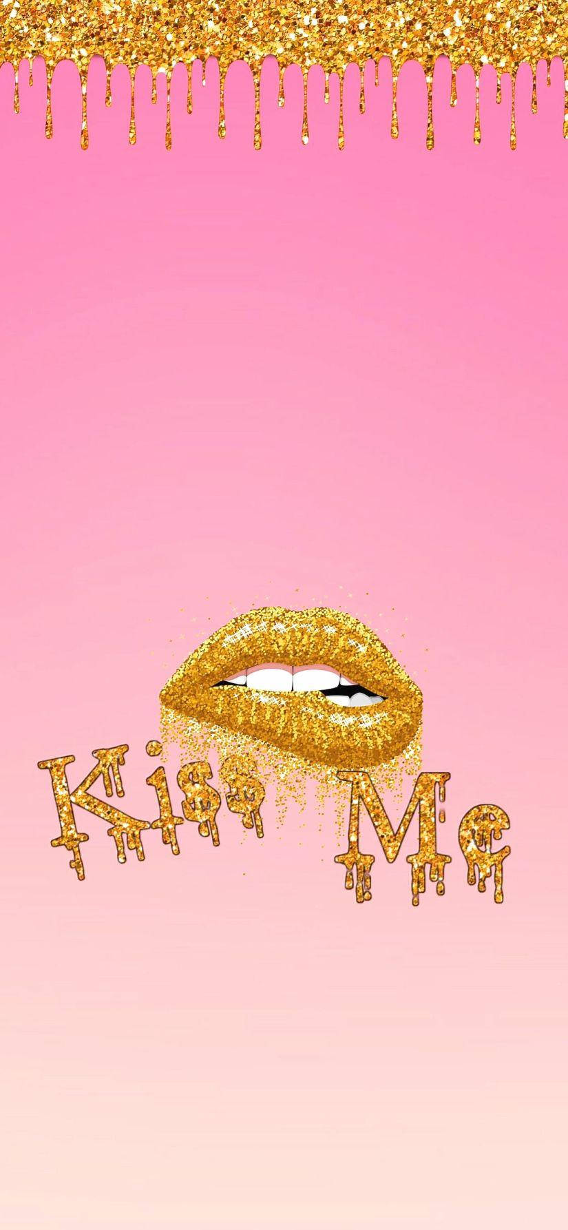 Kiss Me Cute Girly Telefon Duvar Kağıdı
