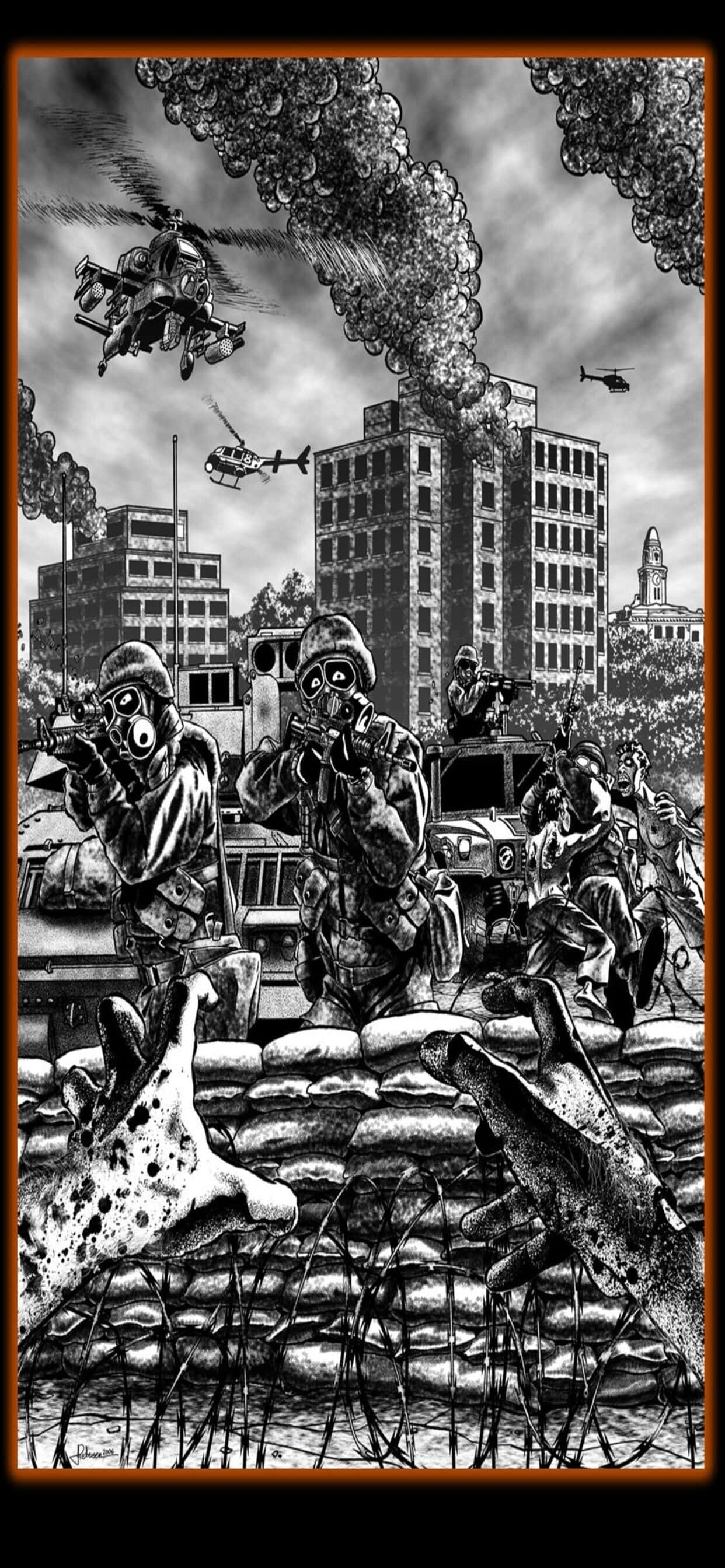 Kitap İllüstrasyonu iPhone XS Max World War Z Arkaplanı Duvar Kağıdı