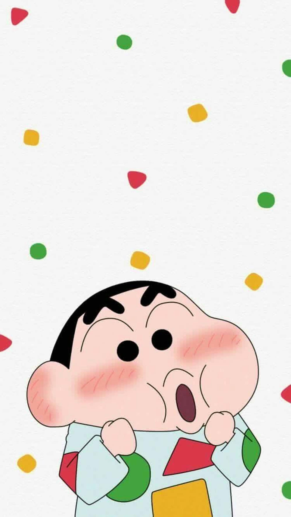 Kızaran Shin Chan iPhone Duvar Kağıdı