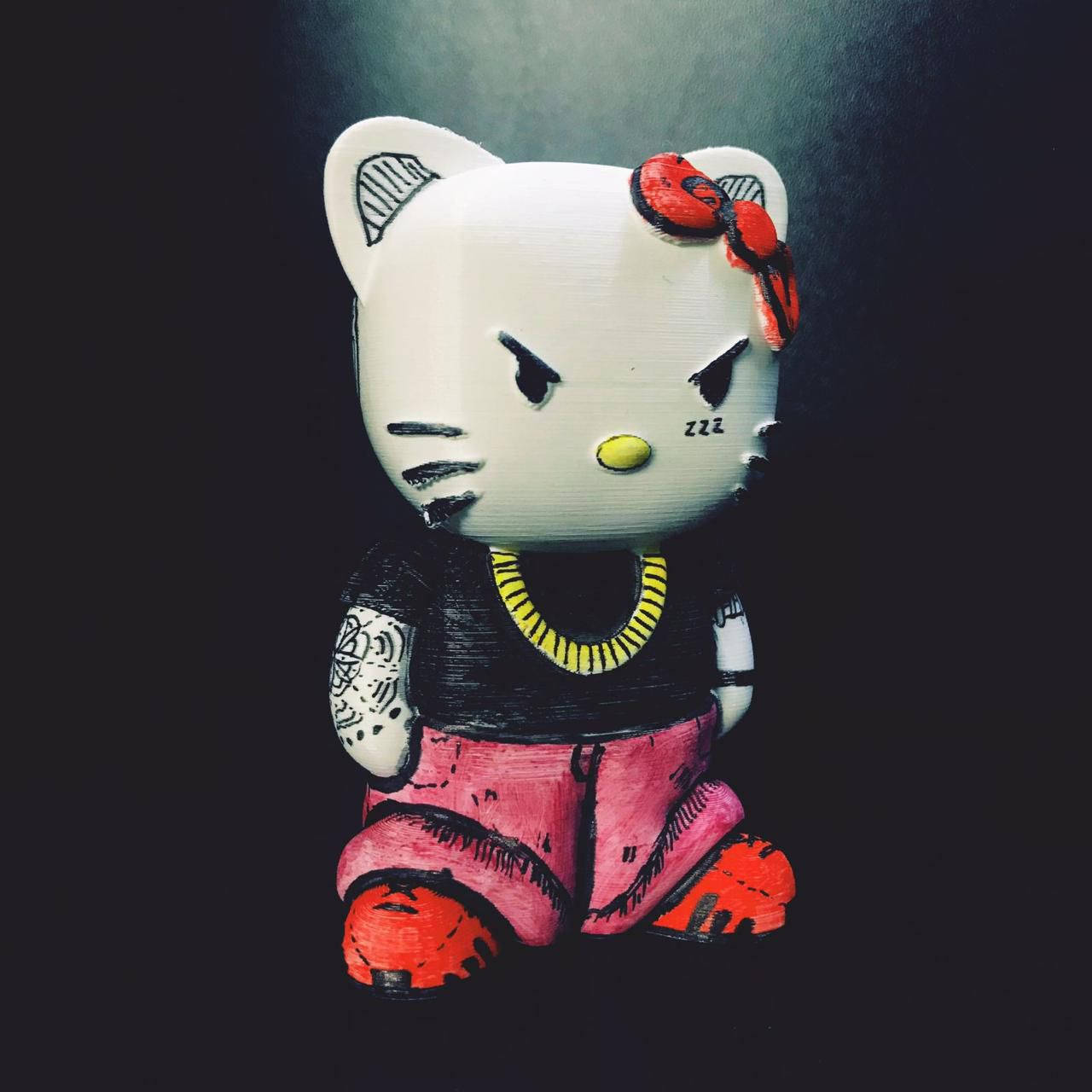 Kızgın Hello Kitty Cadılar Bayramı Serserisi Duvar Kağıdı