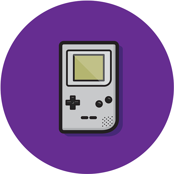 Klasik Gameboy Vektör İllüstrasyonu Duvar Kağıdı