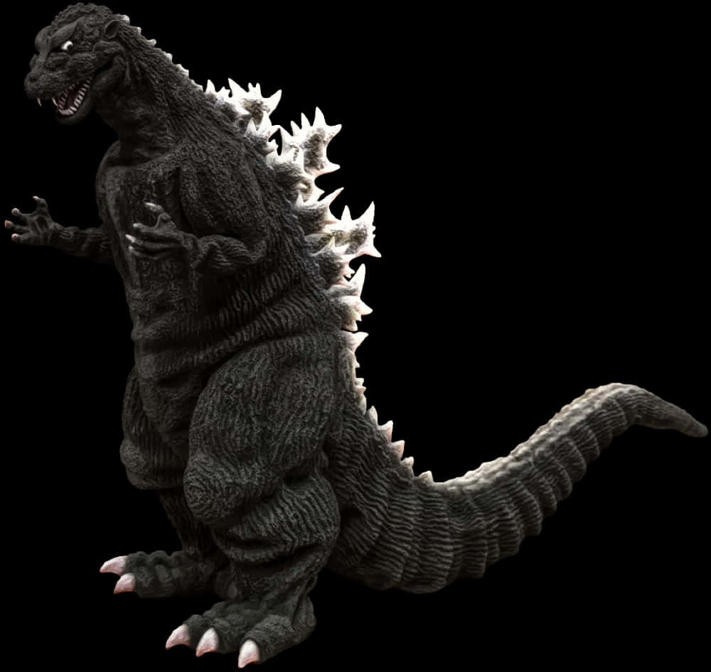 Klasik Godzilla Figürü İzole Duvar Kağıdı