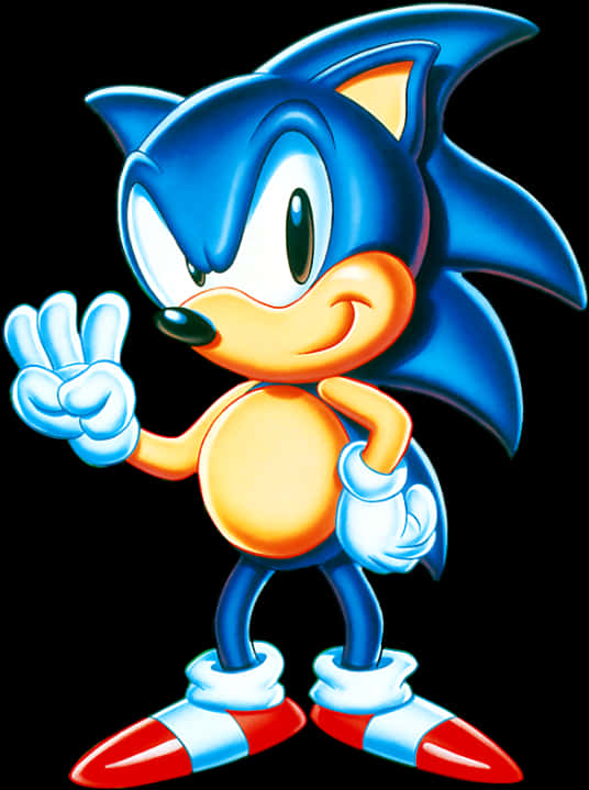 Klasik Sonic Barış İşareti Duvar Kağıdı