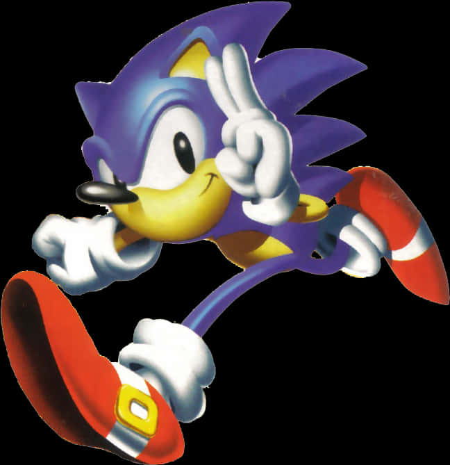 Klasik Sonic Barış İşareti Duvar Kağıdı