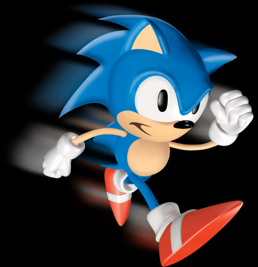 Klasik Sonic Koşu Pozu Duvar Kağıdı