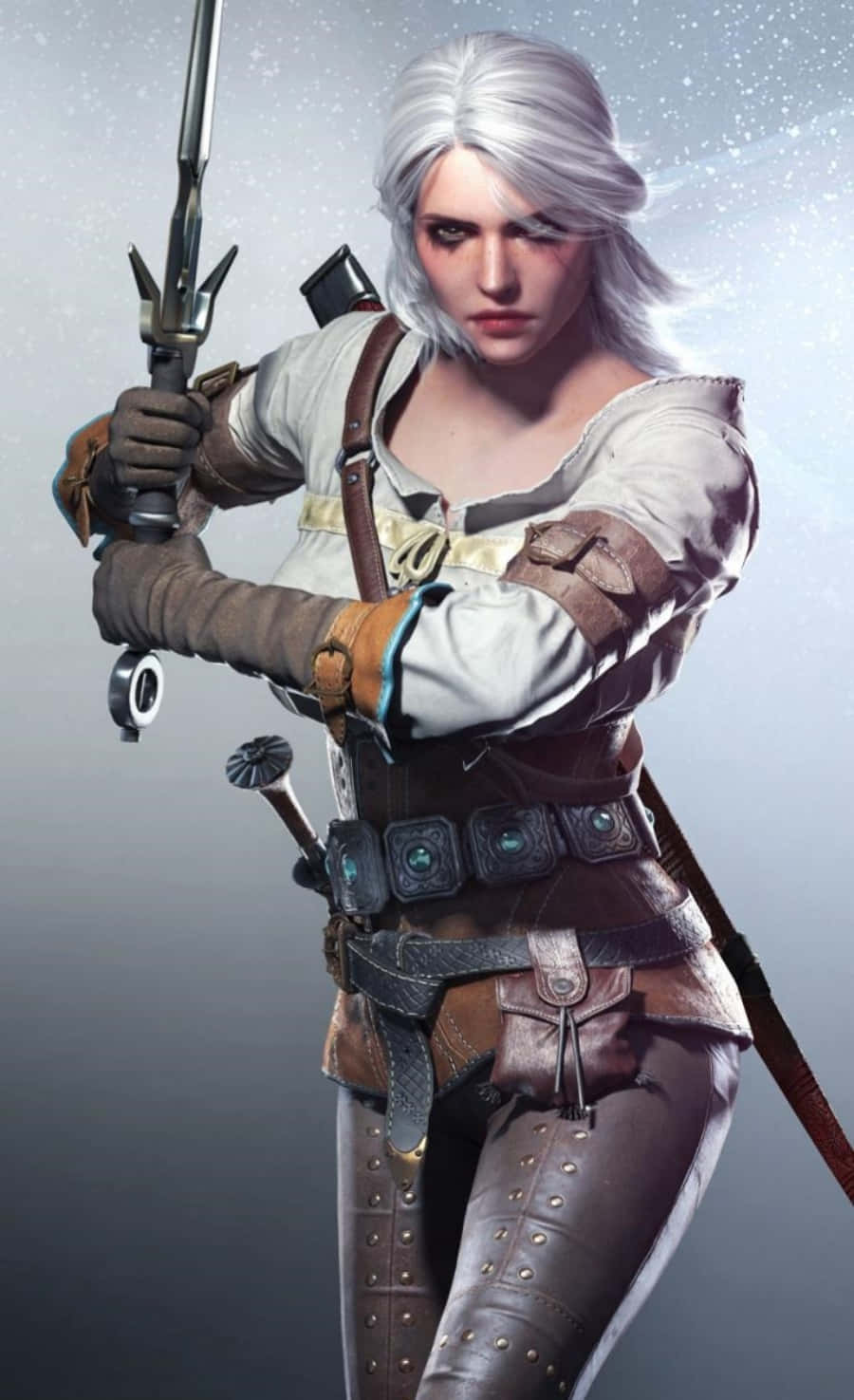 Kılıçlı Cesur Ciri Witcher 3 Telefon Duvar Kağıdı