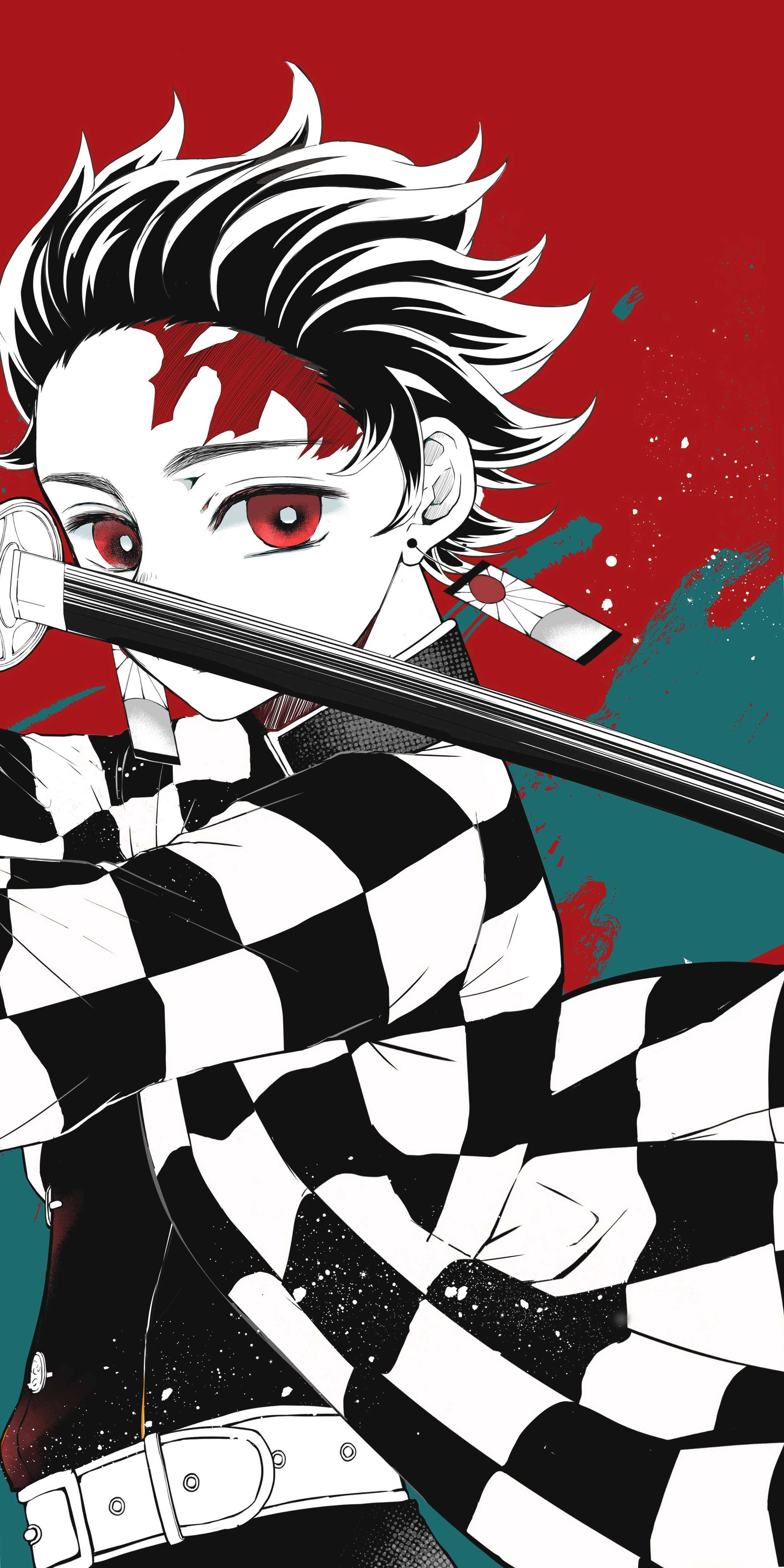 Kılıçlı Tanjiro Demon Slayer iPhone Duvar Kağıdı