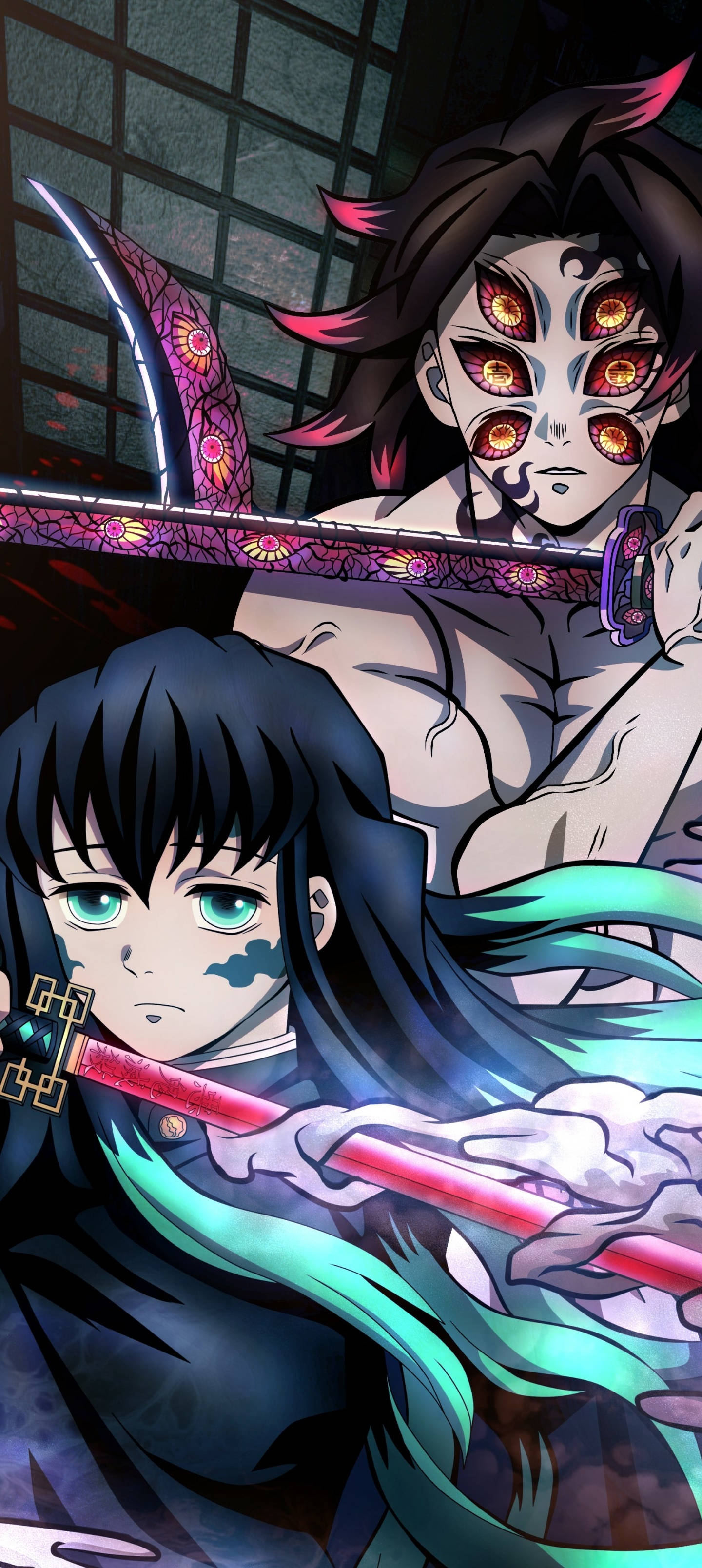 "Kokushibo, acımasız üst rütbe Demon Slayer" Duvar Kağıdı