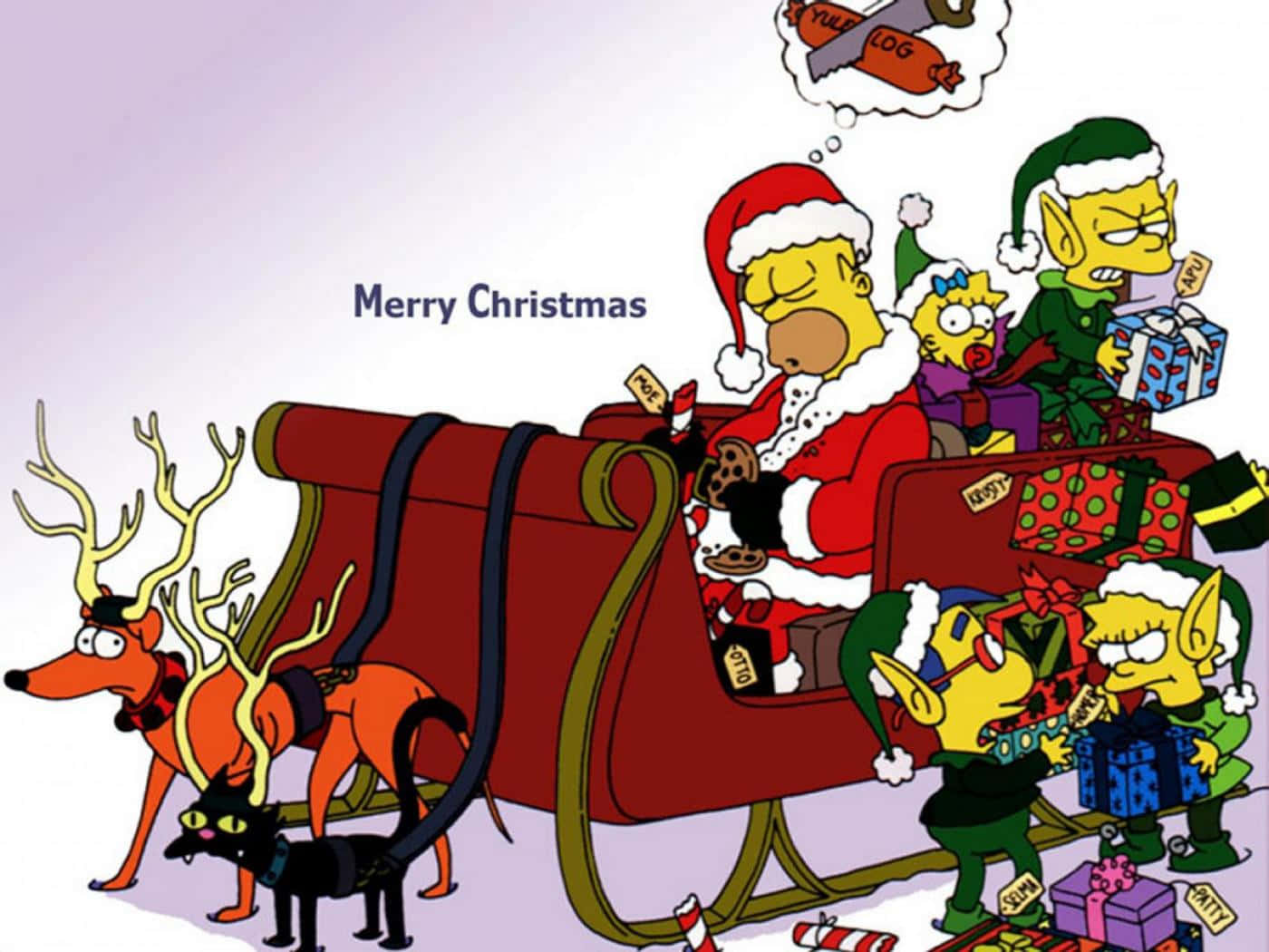 Komik Bir Noel Toplanması Duvar Kağıdı