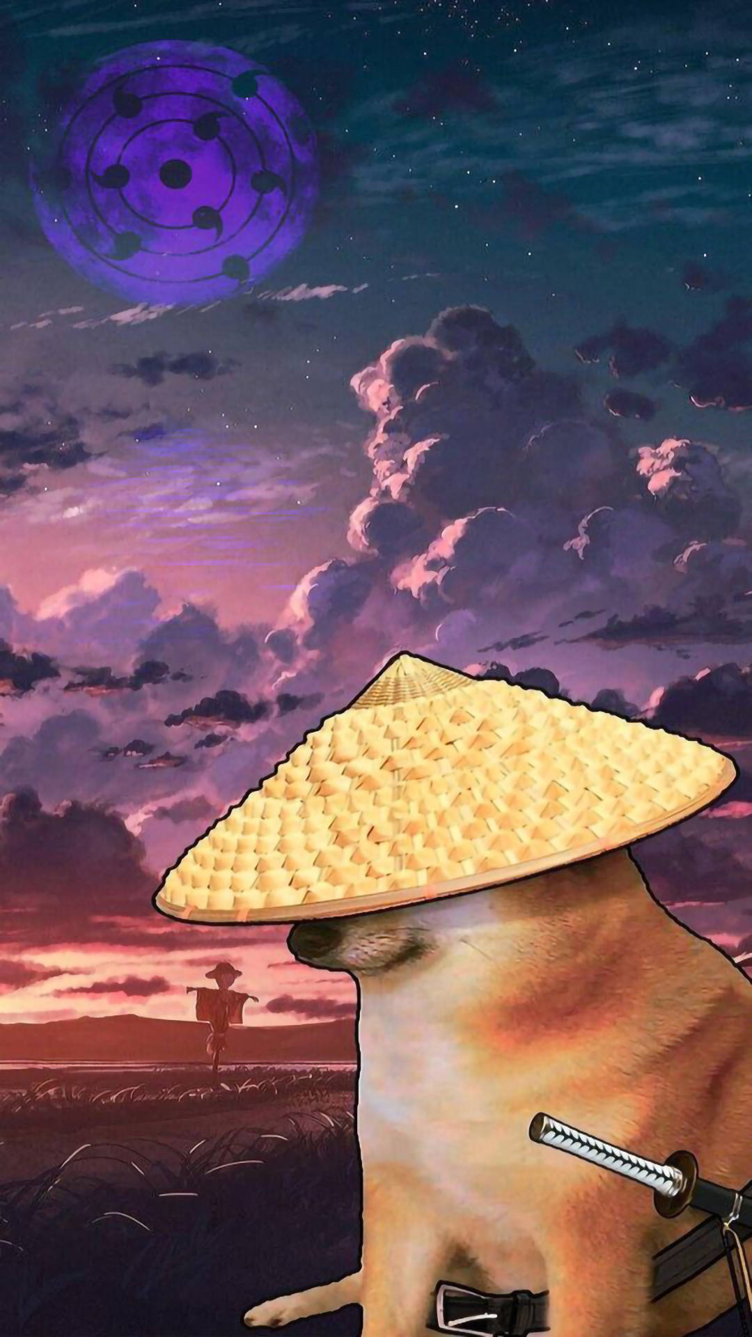 Komik Estetik Samuray Doge Duvar Kağıdı