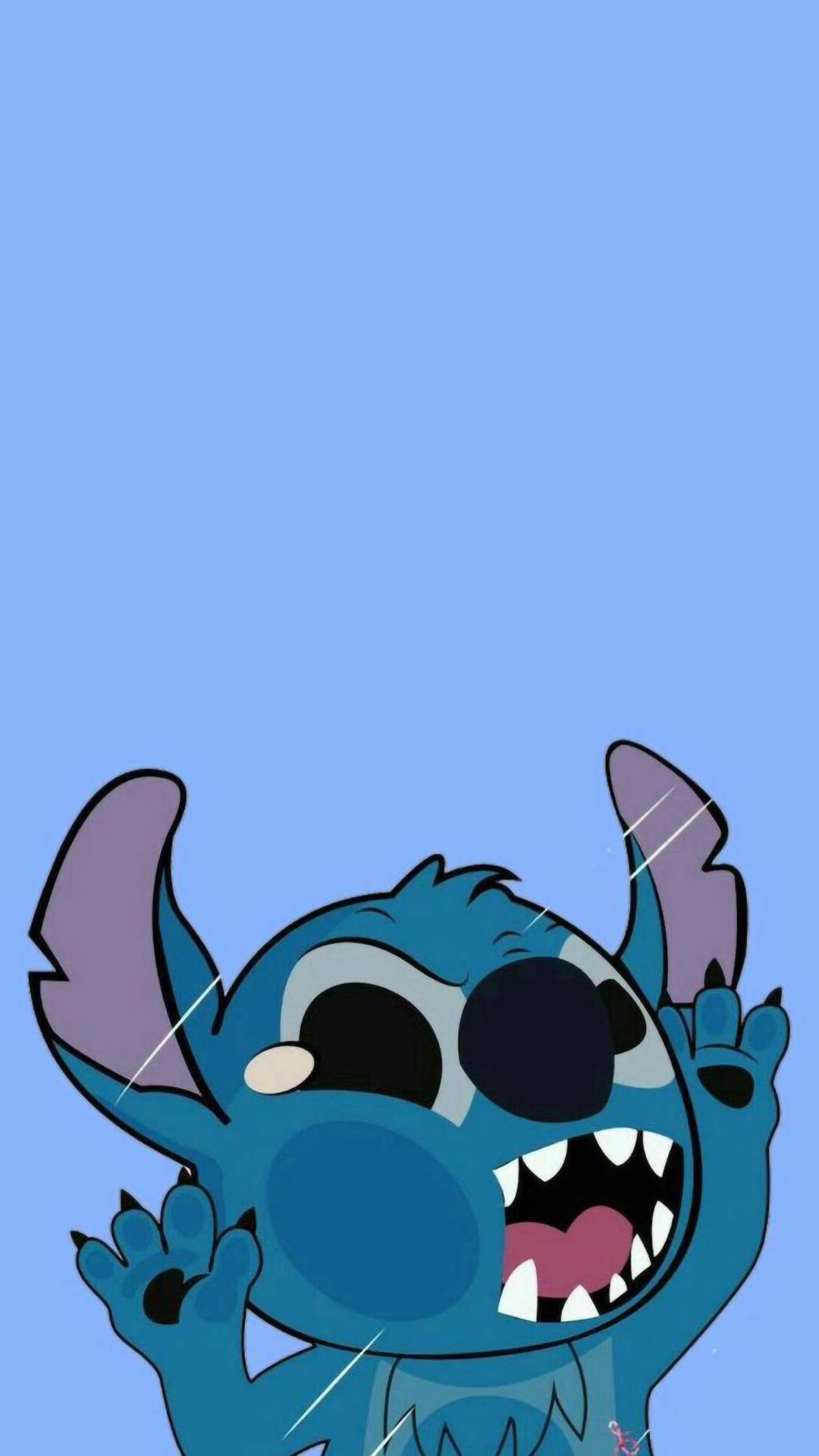 Komik Estetik Stitch Yüzü Duvar Kağıdı