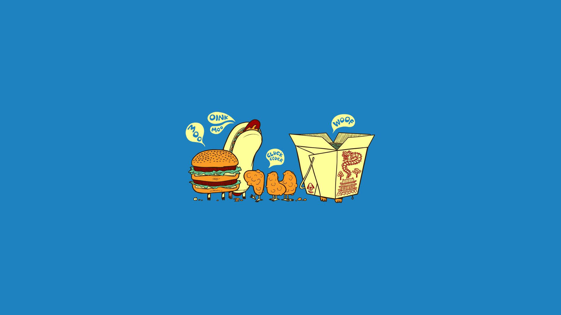 Komik Fast Food Estetiği Duvar Kağıdı