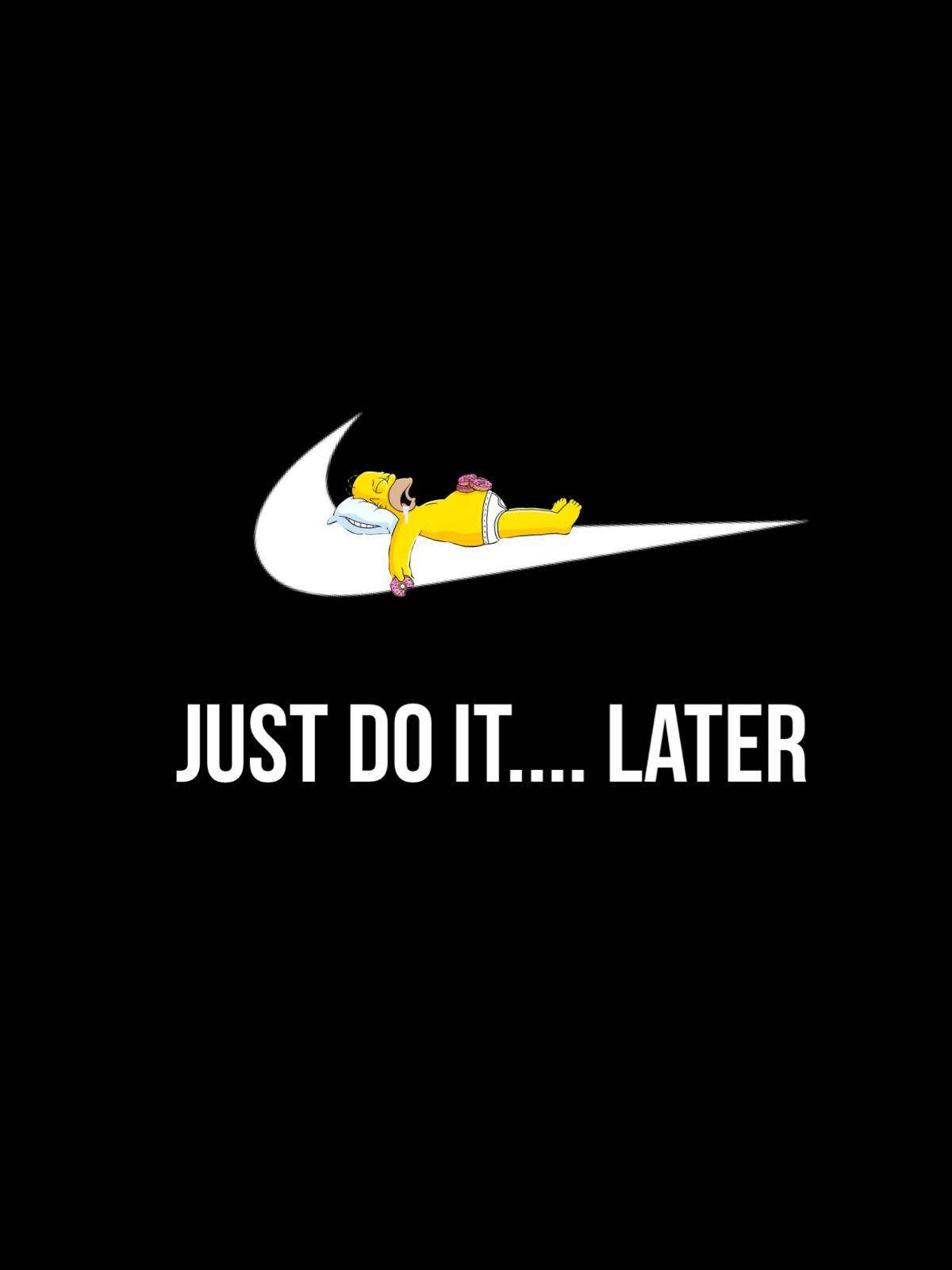 Komik Homer Nike Estetiği Duvar Kağıdı