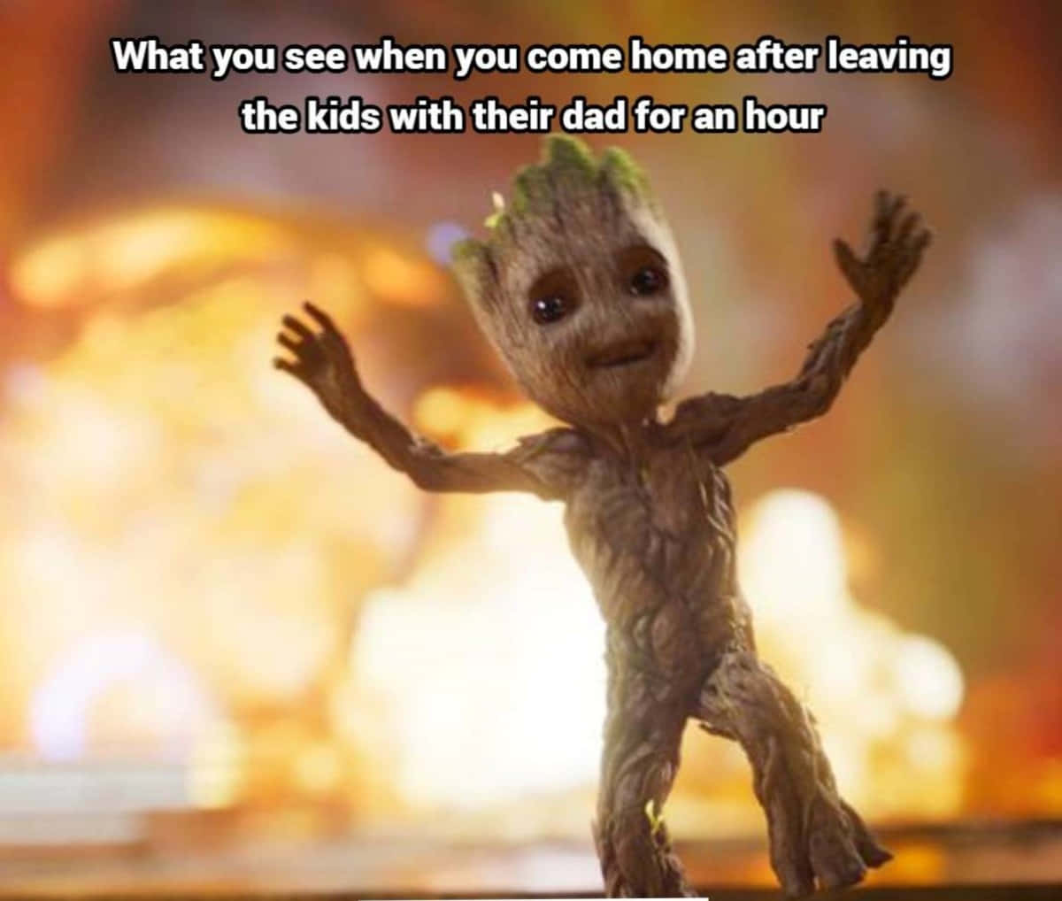 Komik Marvel Memesi Galaksinin Koruyucuları Groot Patlaması Resmi Duvar Kağıdı