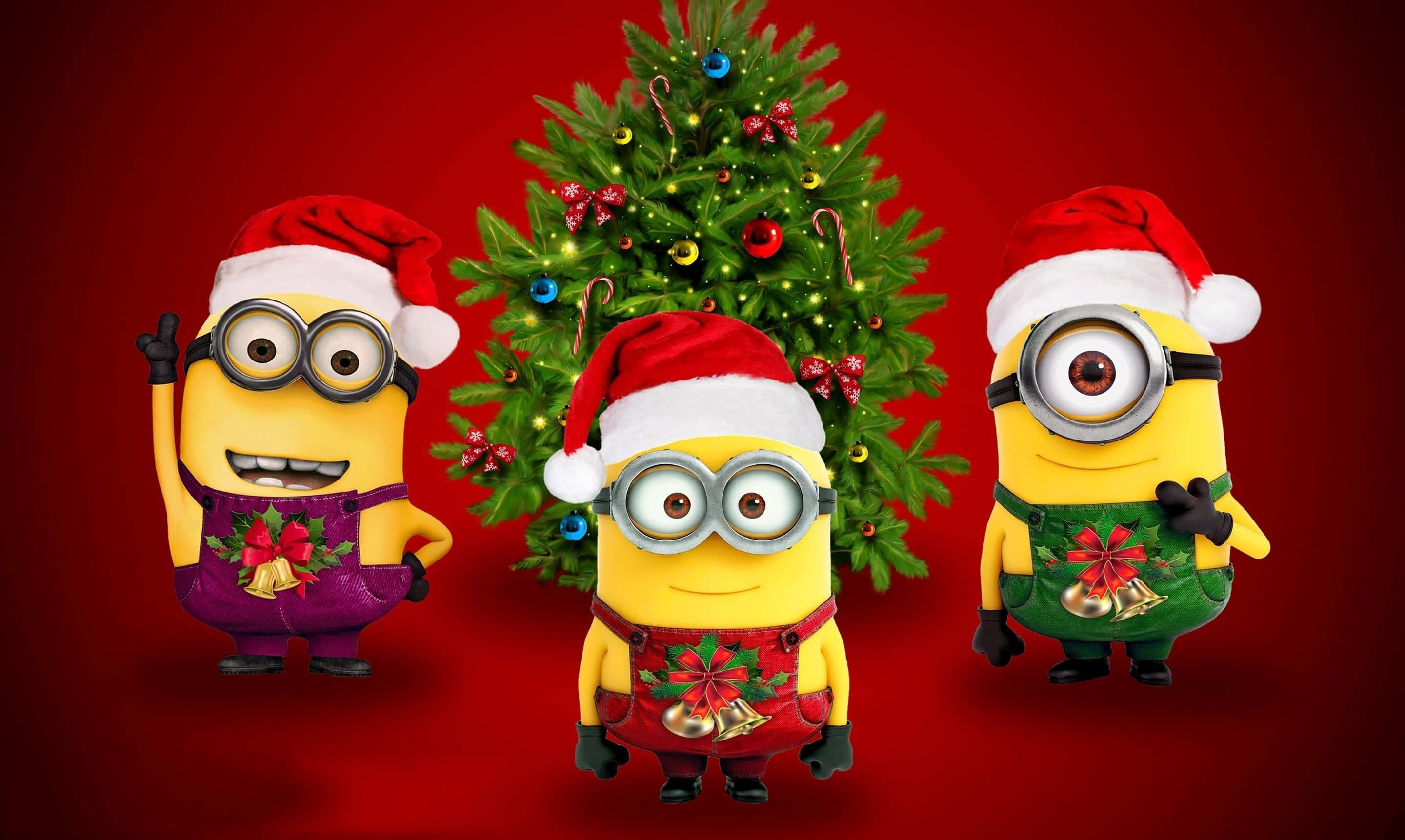 Komik Noel Baba, eğlenceli ren geyiğiyle kış harikalar diyarında selfie çekiyor Duvar Kağıdı