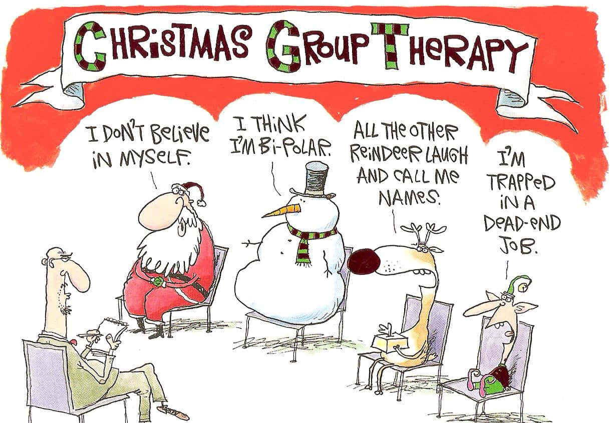 Komik Noel Baba, Karlı Bir Noel Gecesinde Ren Geyiğine Biniyor Duvar Kağıdı