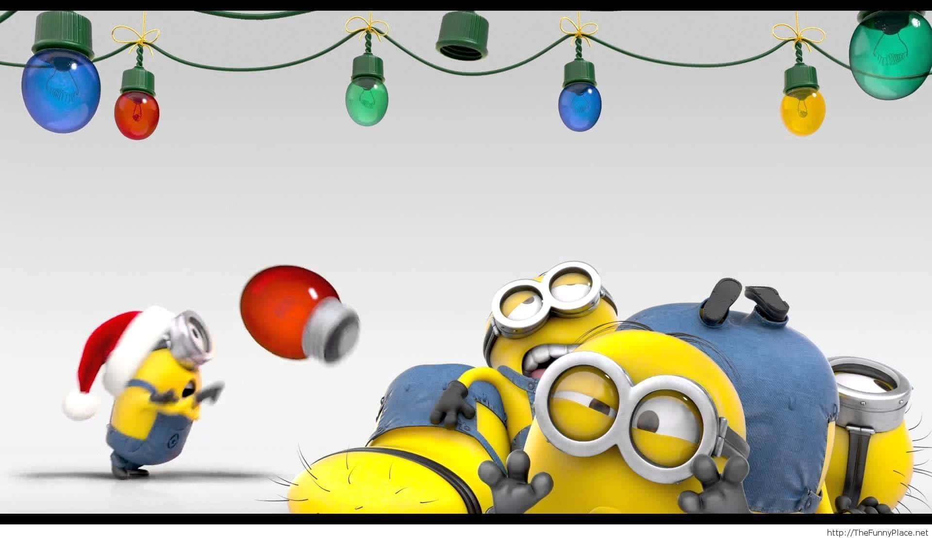 Komik Noel Baba ve Ren Geyiği Noel Arifesinde Duvar Kağıdı