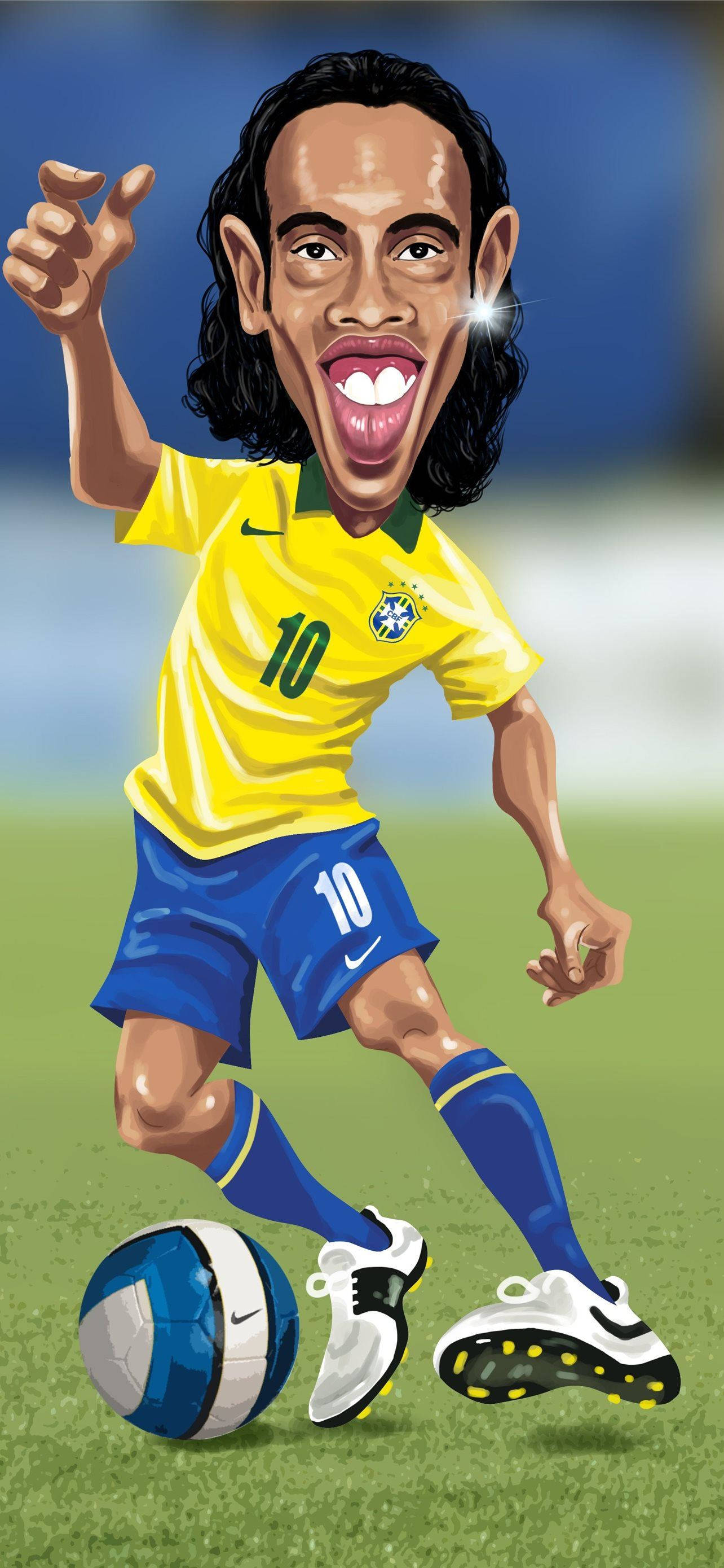 Komik Ronaldinho Karikatürü Duvar Kağıdı