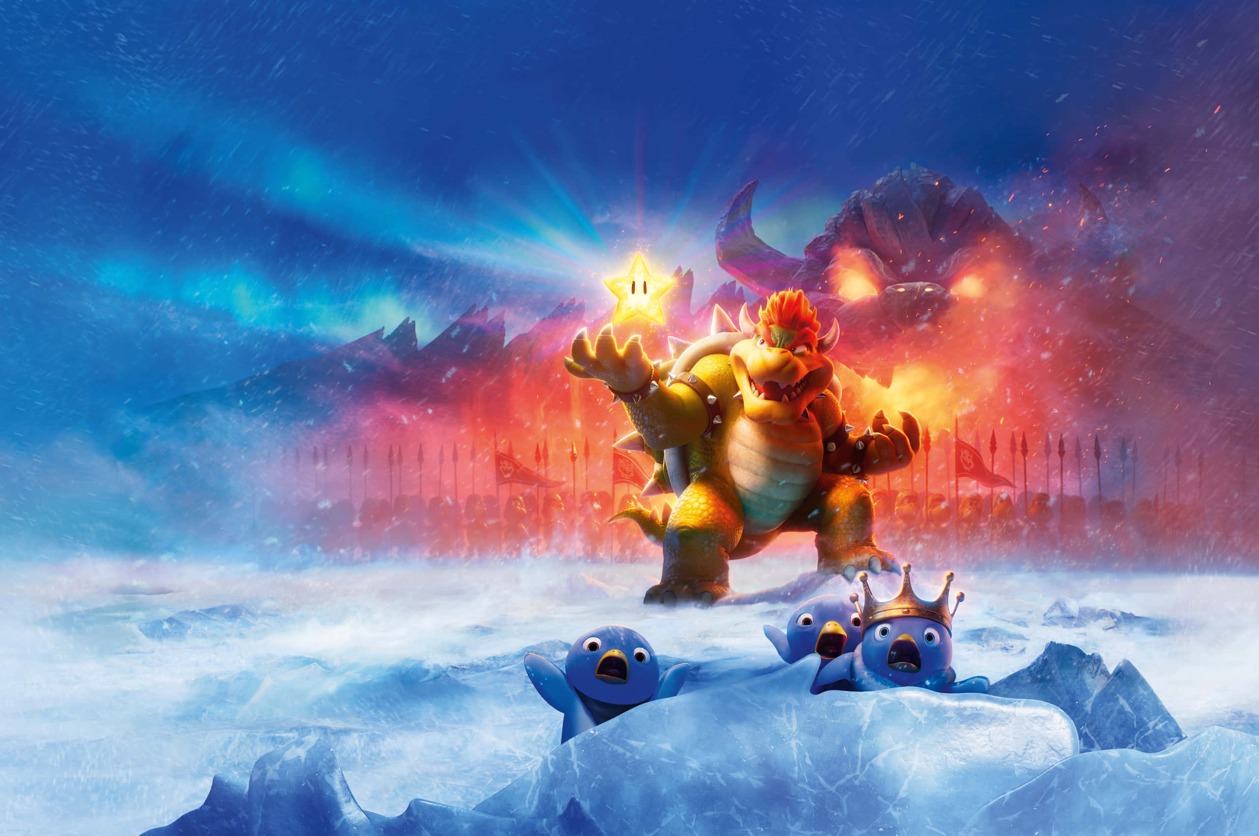 Koopa Kralı Bowser, Mantar Krallığı'na Hükmediyor Duvar Kağıdı