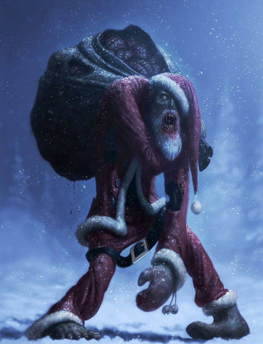 Korkunç Bir Noel İçin Seyahat Eden Zombi Noel Baba Duvar Kağıdı