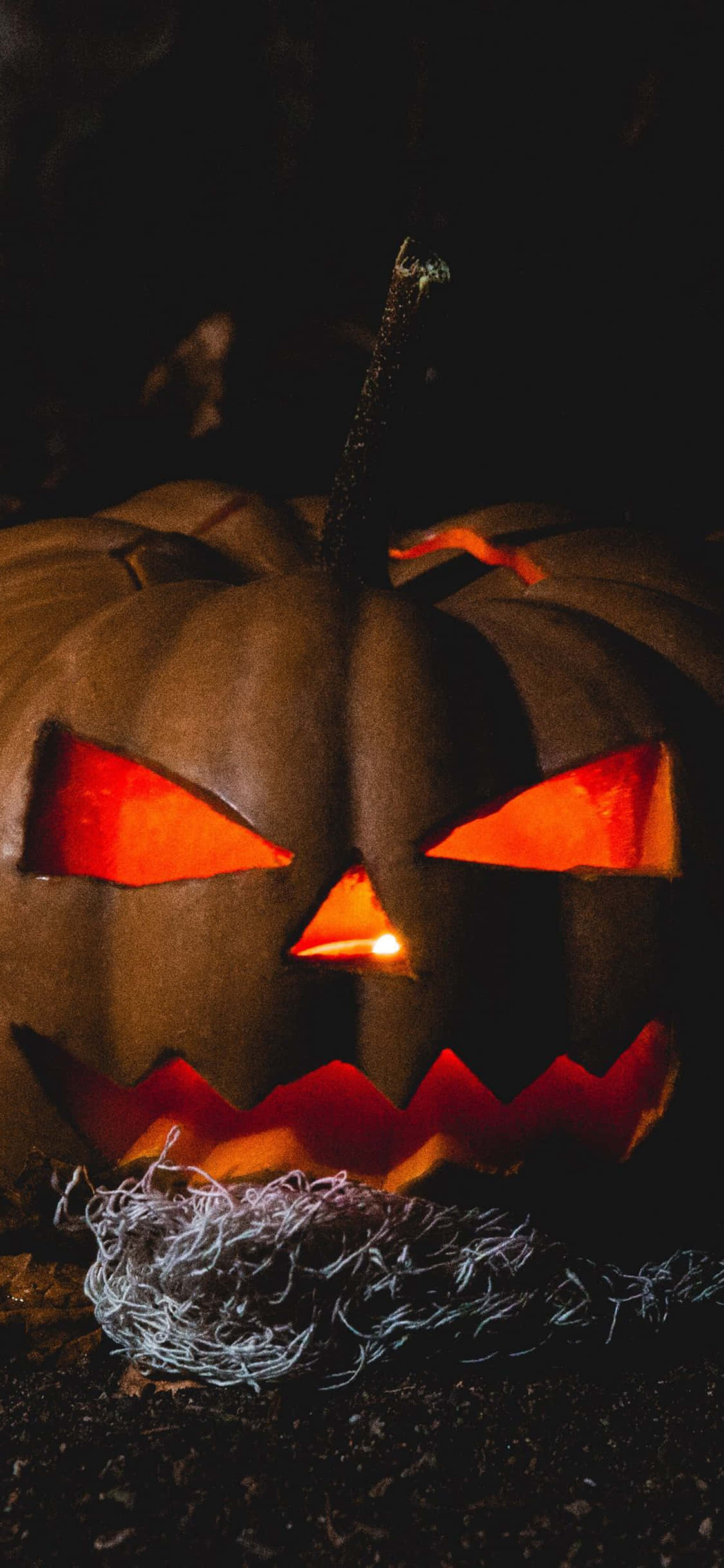 Korkunç Jack O'Lantern'li iPhone Cadılar Bayramı Arka Planı Duvar Kağıdı